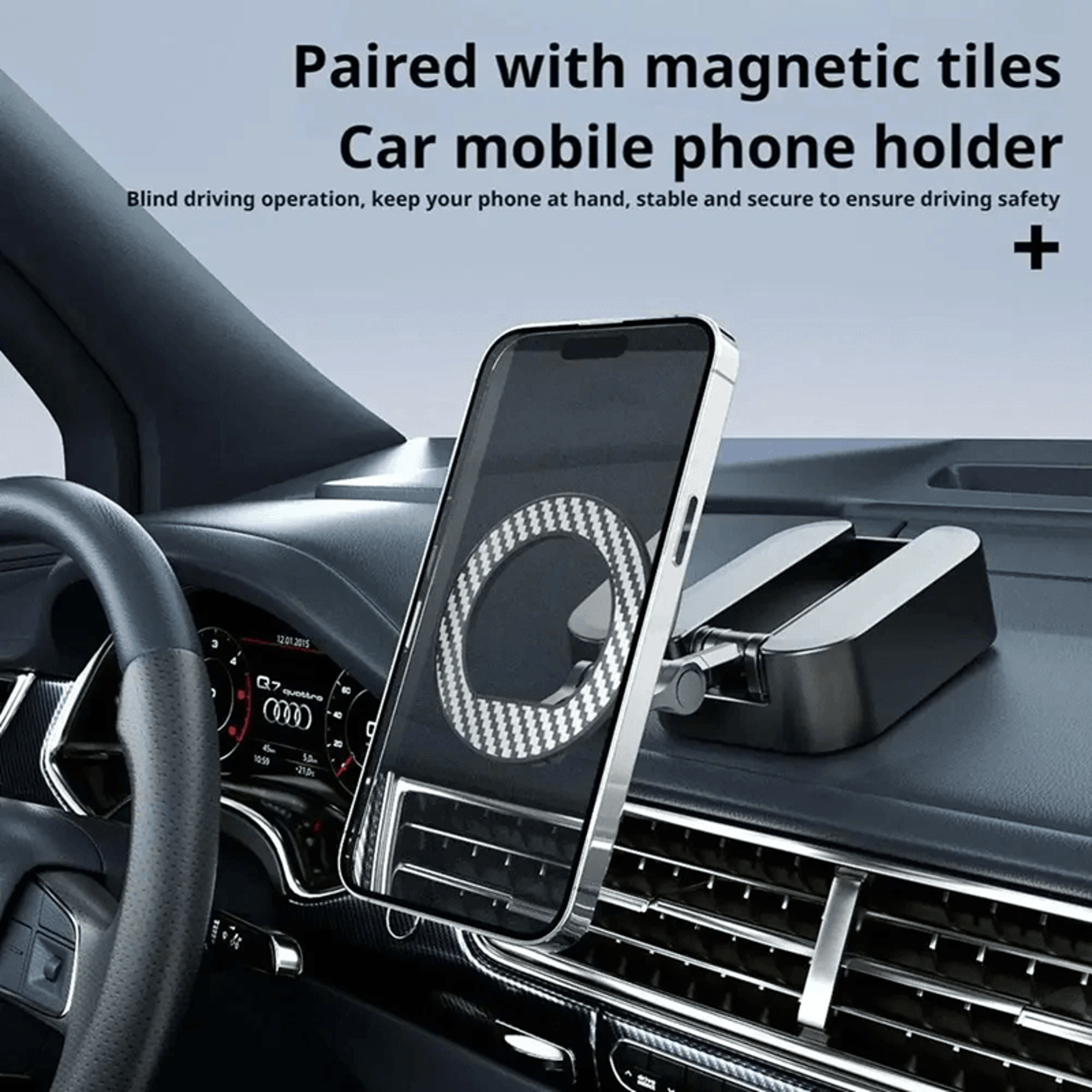 Magnetic Phone Stand Foldable Travel Holder Extendable Desk and Airplane Mount