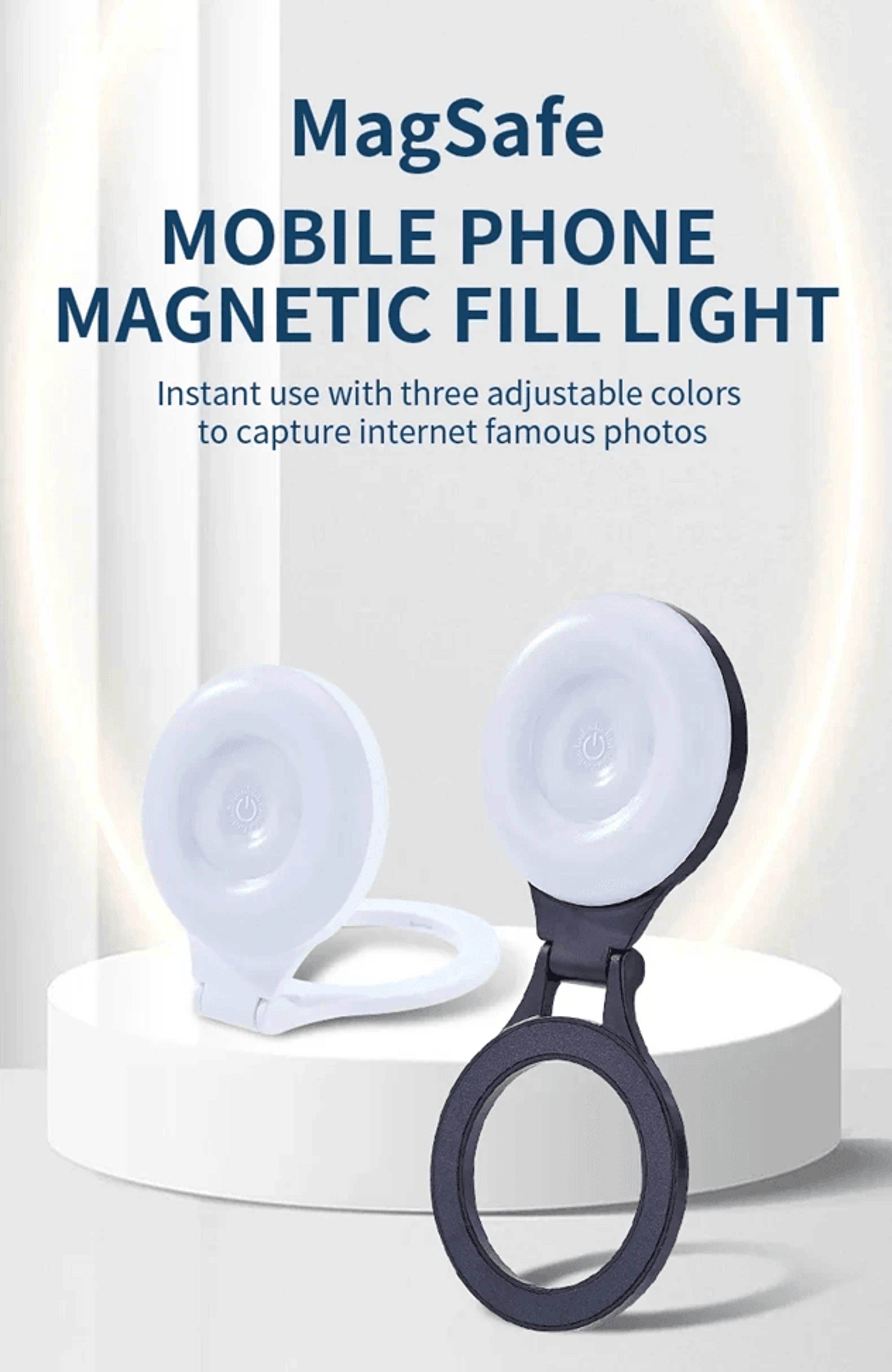 Magnetic LED Selfie Fill Light Mini Portable MagSafe Video Light