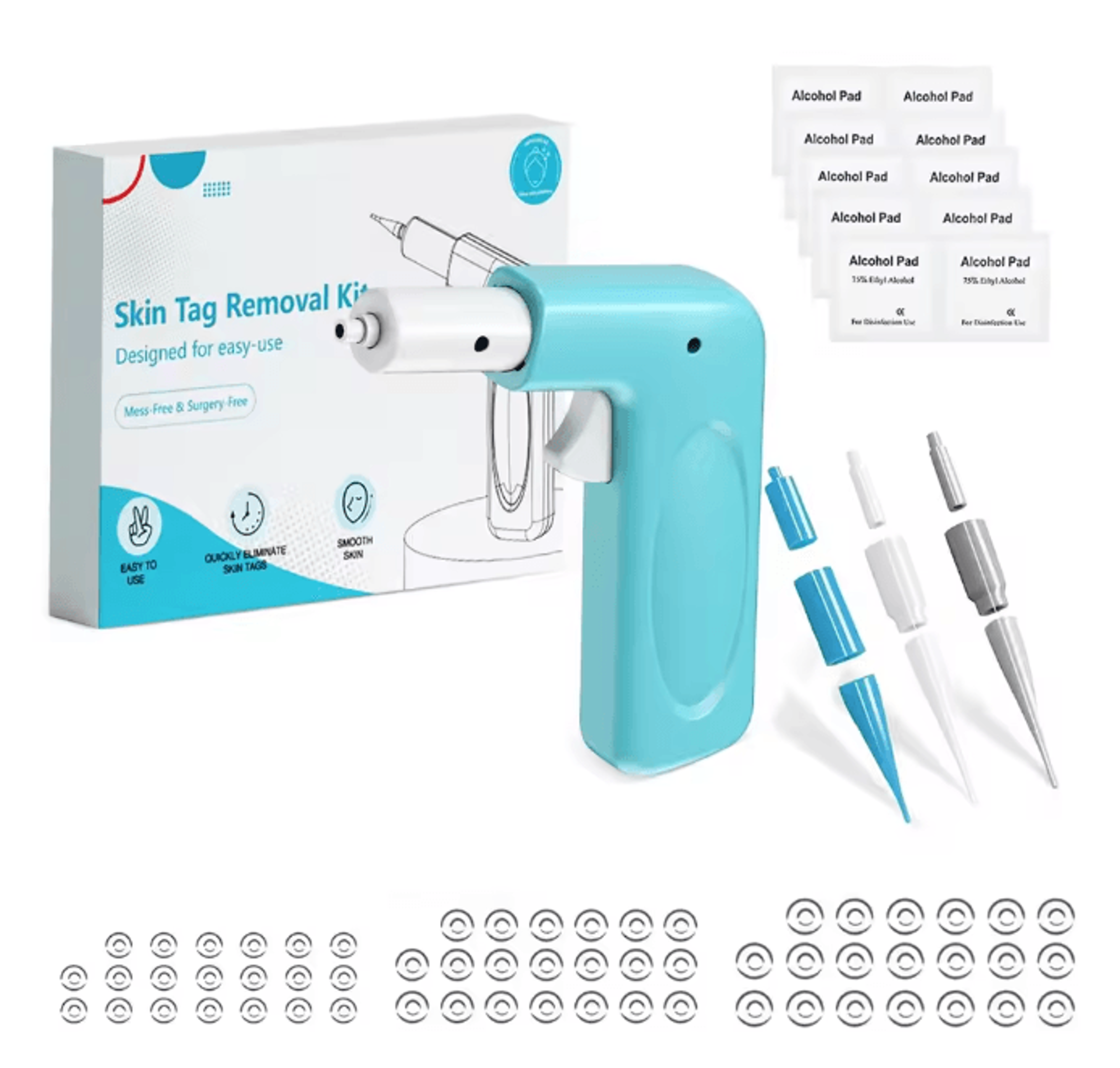 3 in 1 Skin Tag Removal Kit Easy Clean Home Skin Care Tool