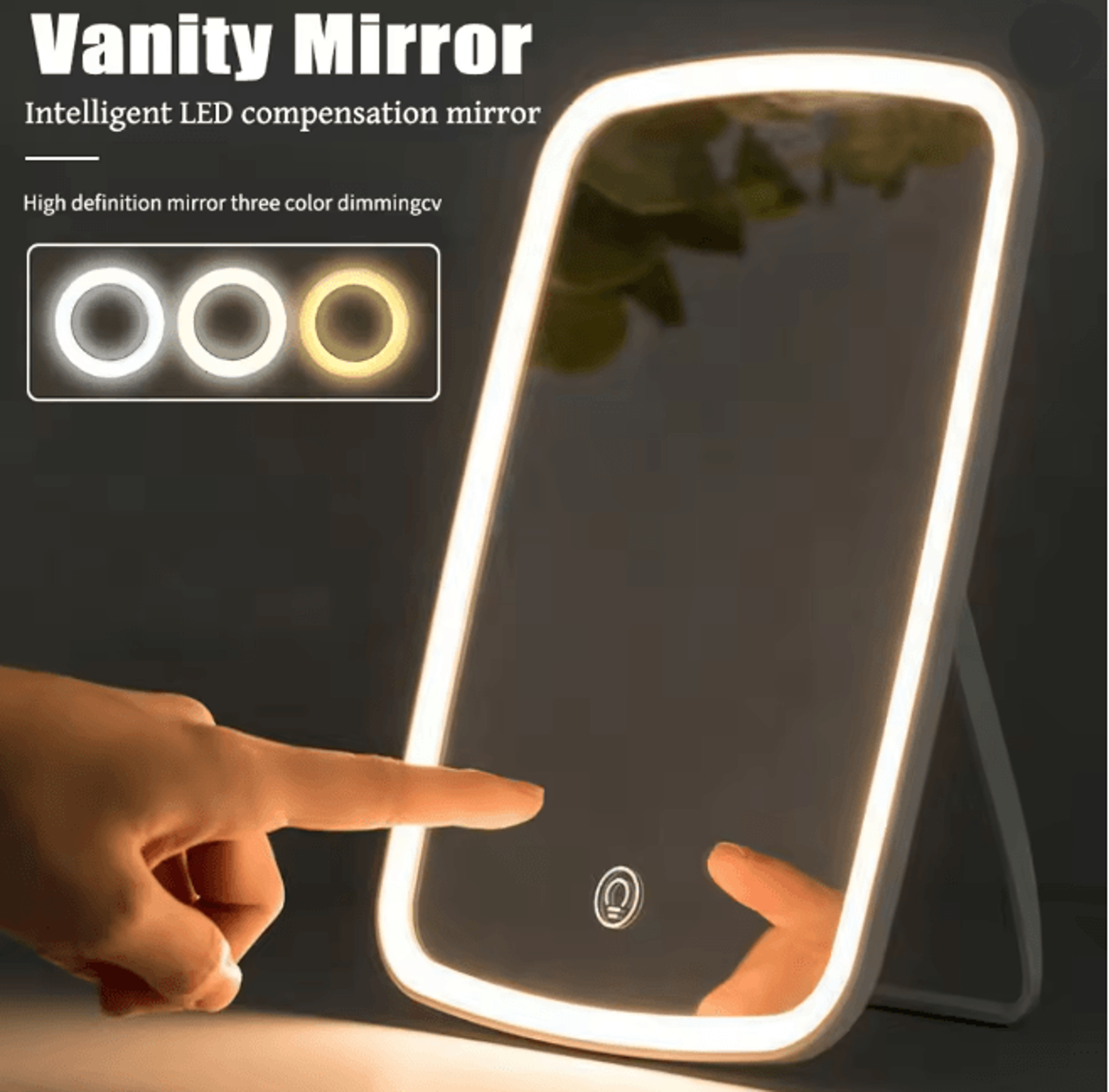 Foldable LED Vanity Lights with USB Tricolor Dimmable Makeup Lighting