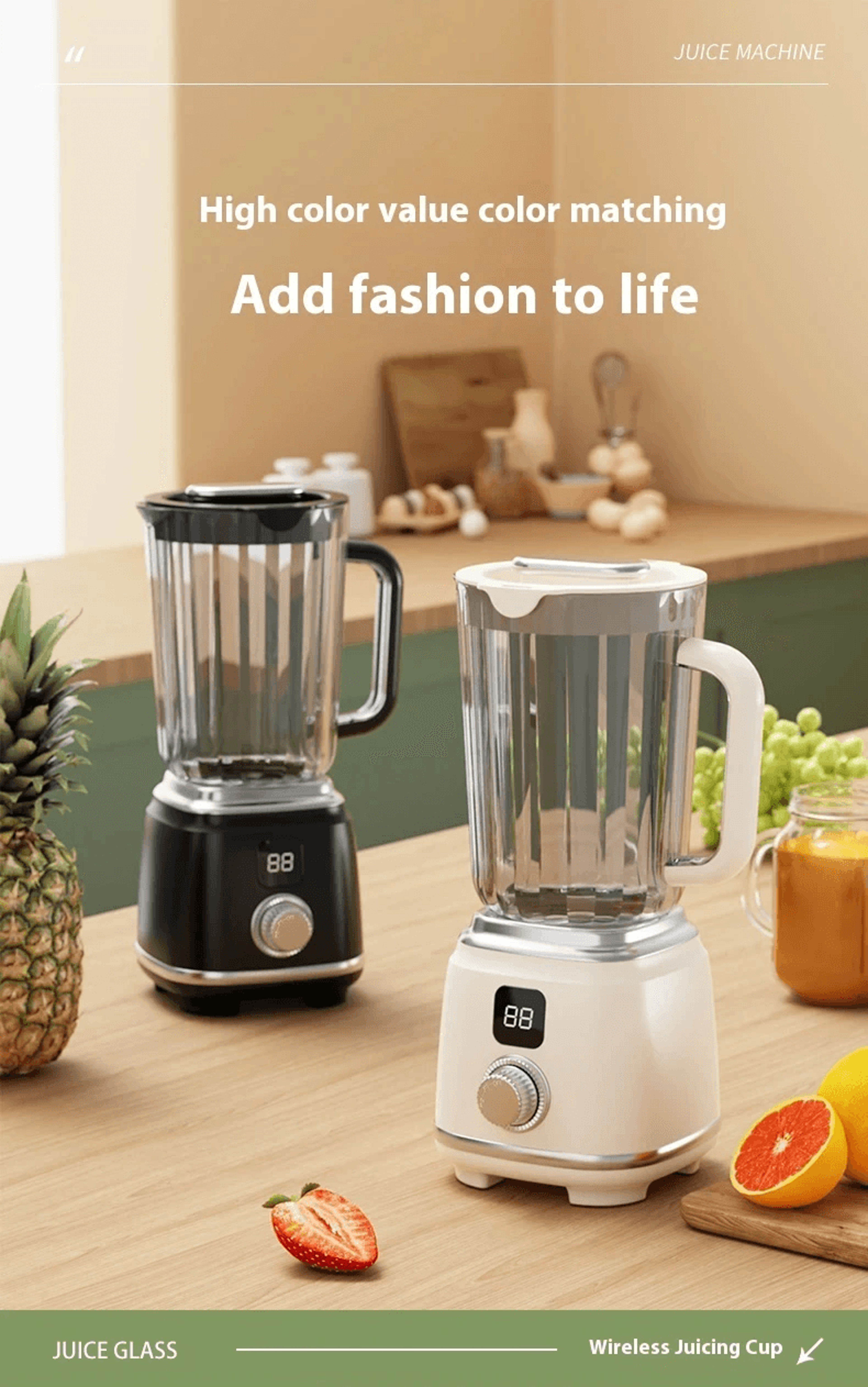 Portable Electric Juicer Blender 600ml Smoothie Maker with Ice Crushing Power