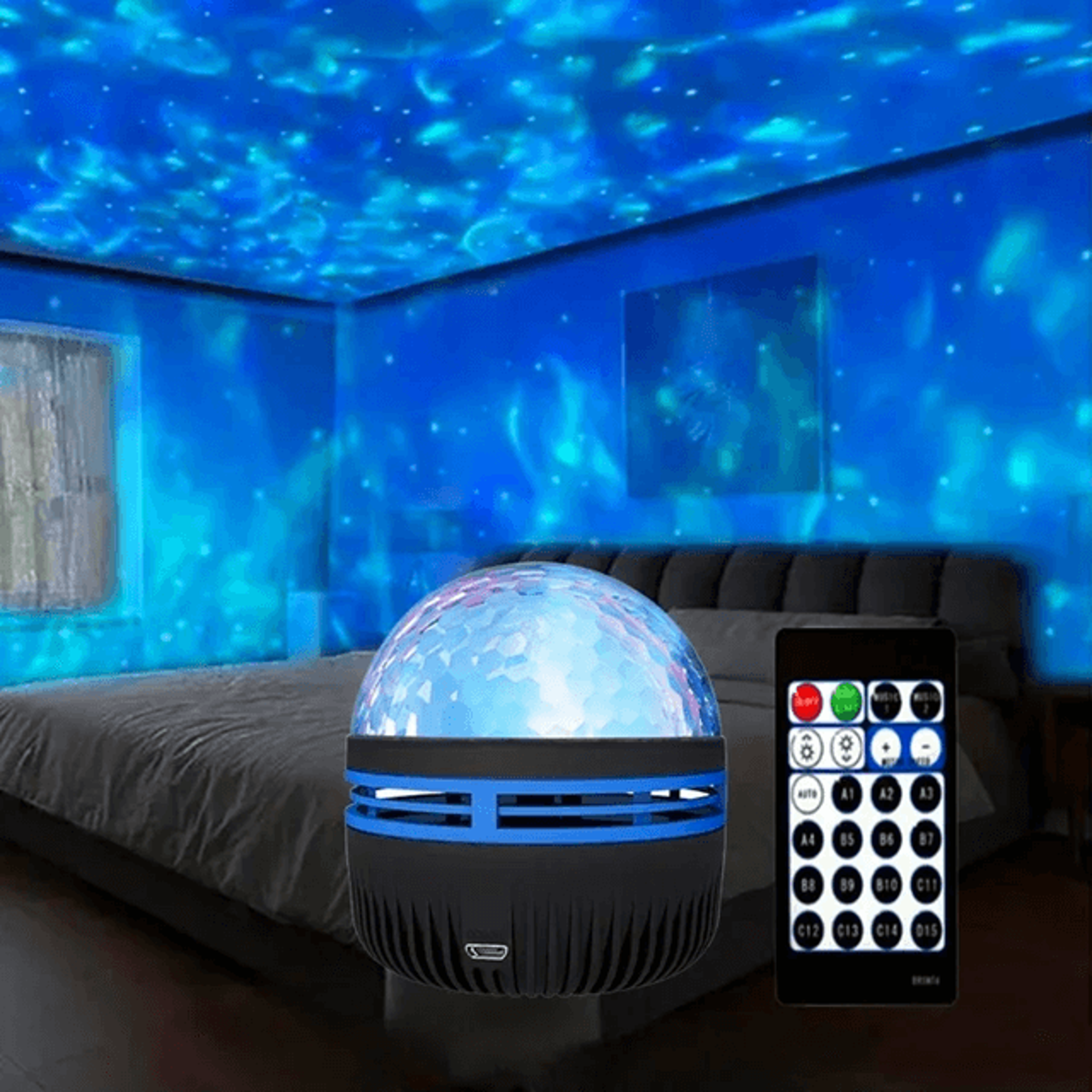 LED Starry Night Sky Projector Aurora Galaxy Light with Remote Control