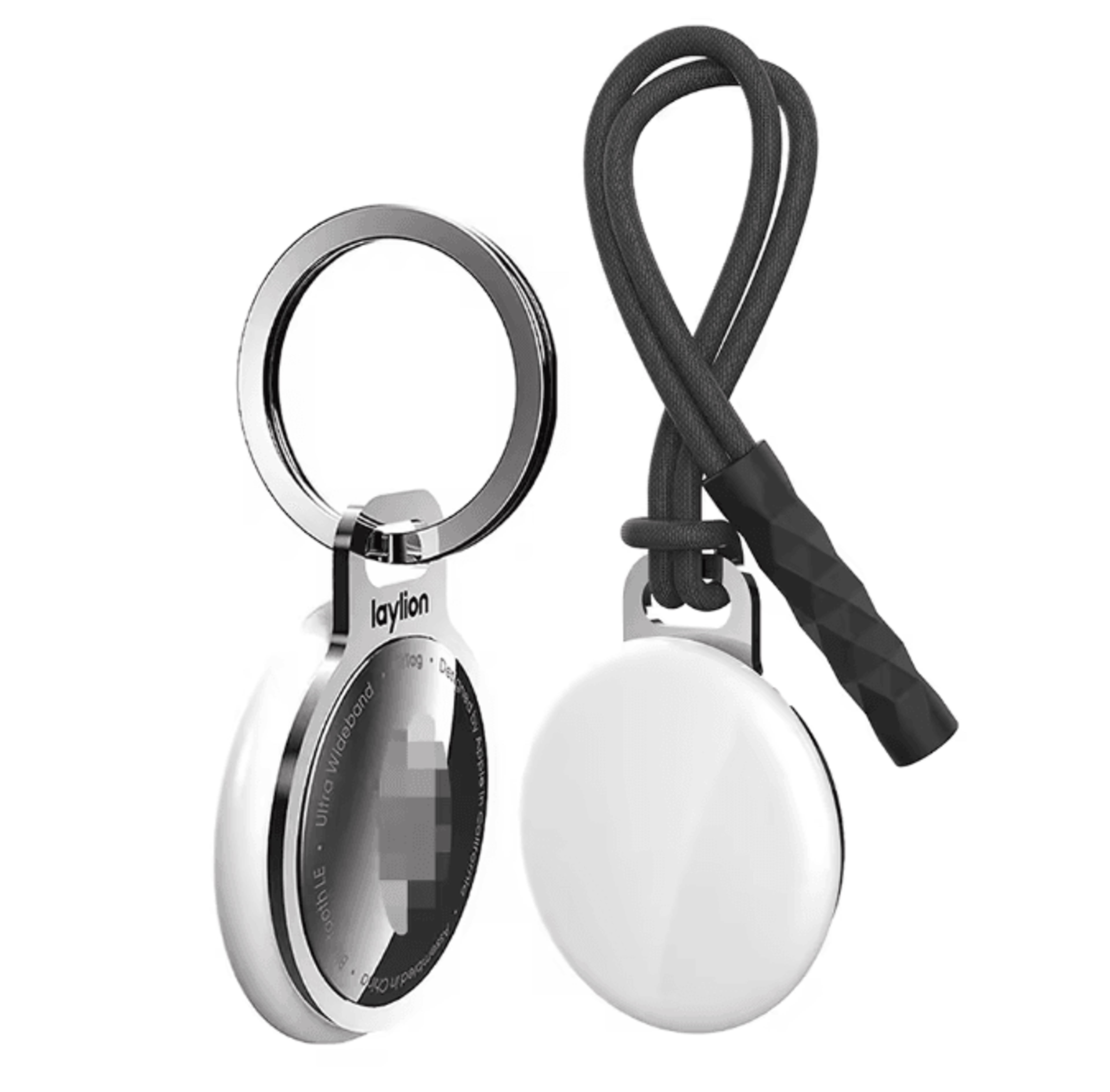 Slim Aluminum AirTag Holder with Lanyard Invisible Keychain Case