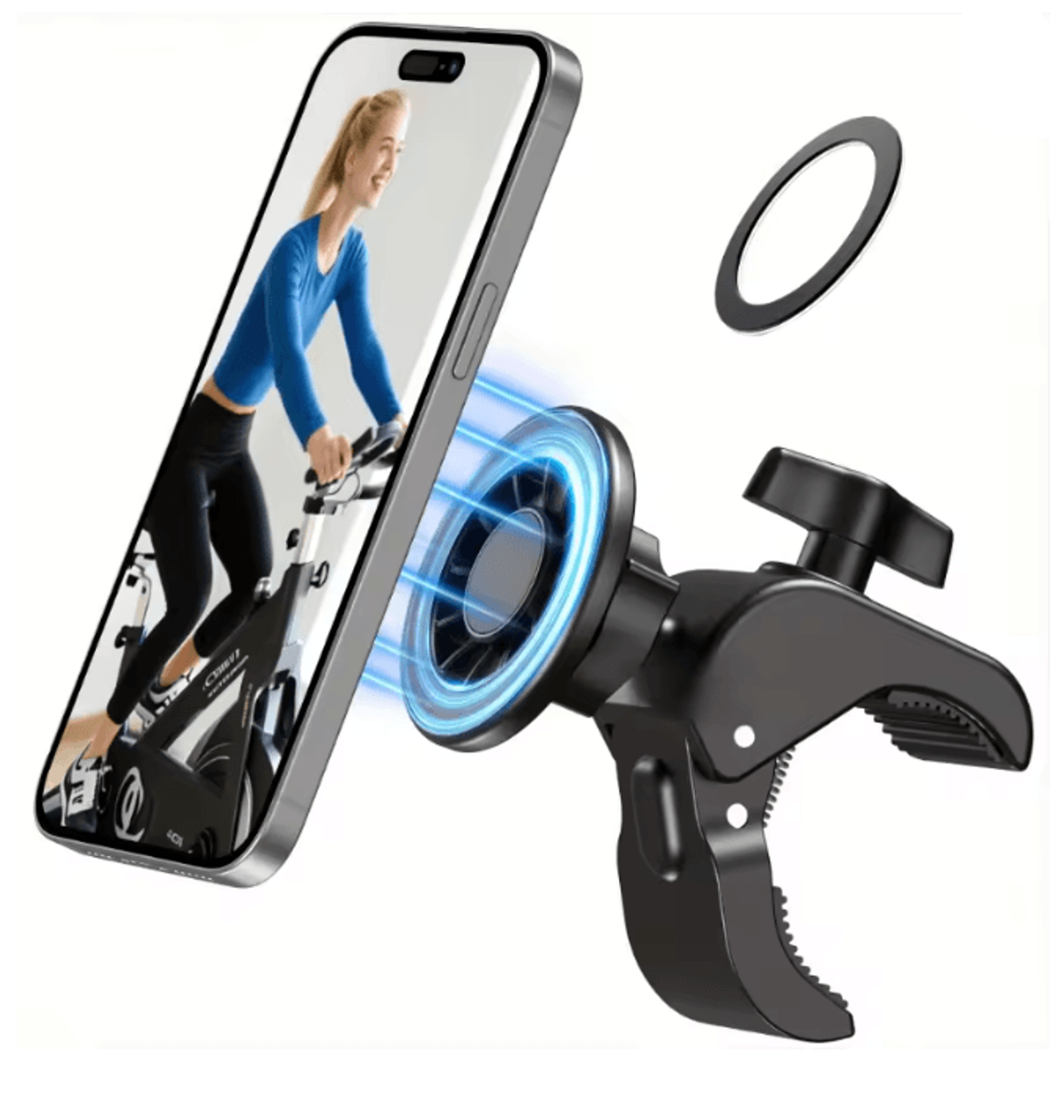 Universal Magnetic Phone Holder Heavy Duty Clamp Mount 360 Degree Rotation