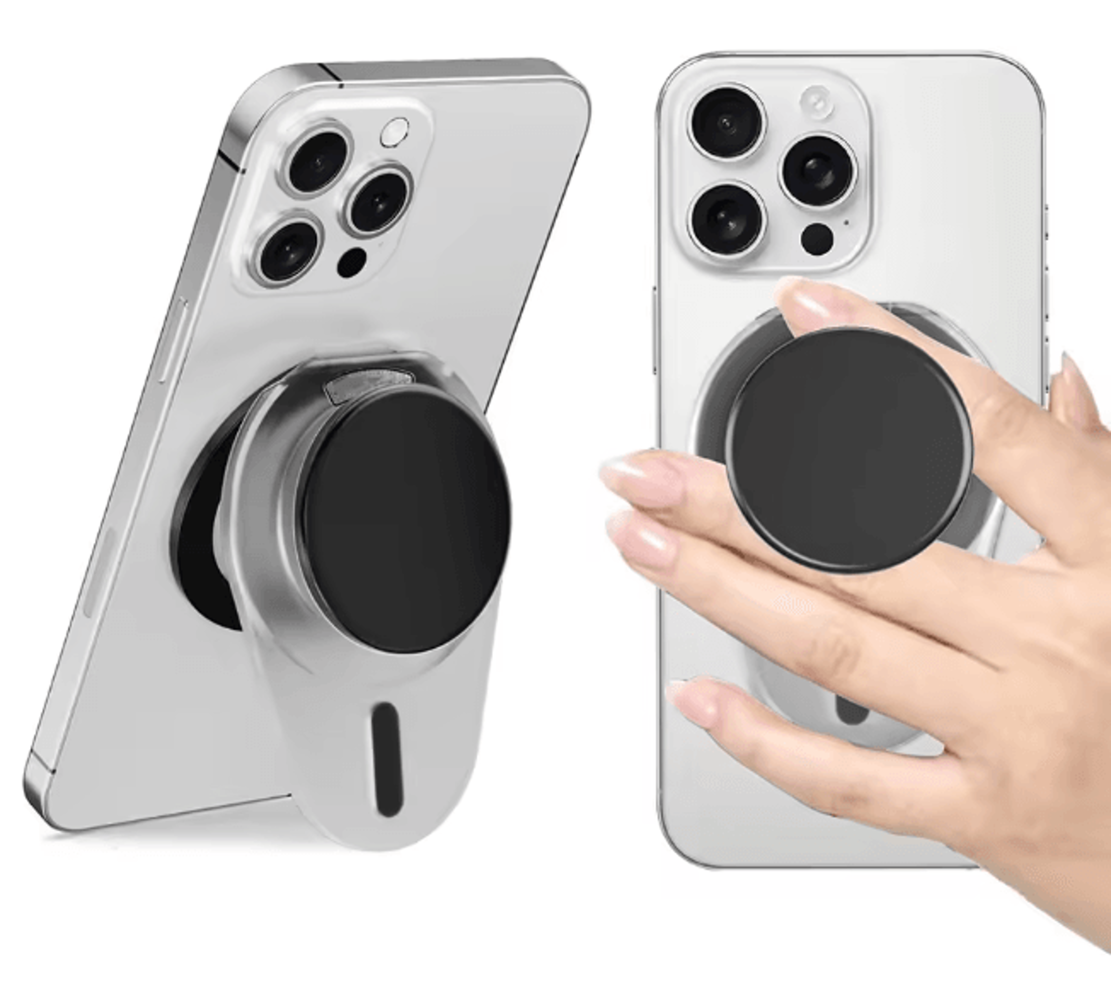 Magnetic Phone Grip Stand for MagSafe Collapsible Kickstand Holder