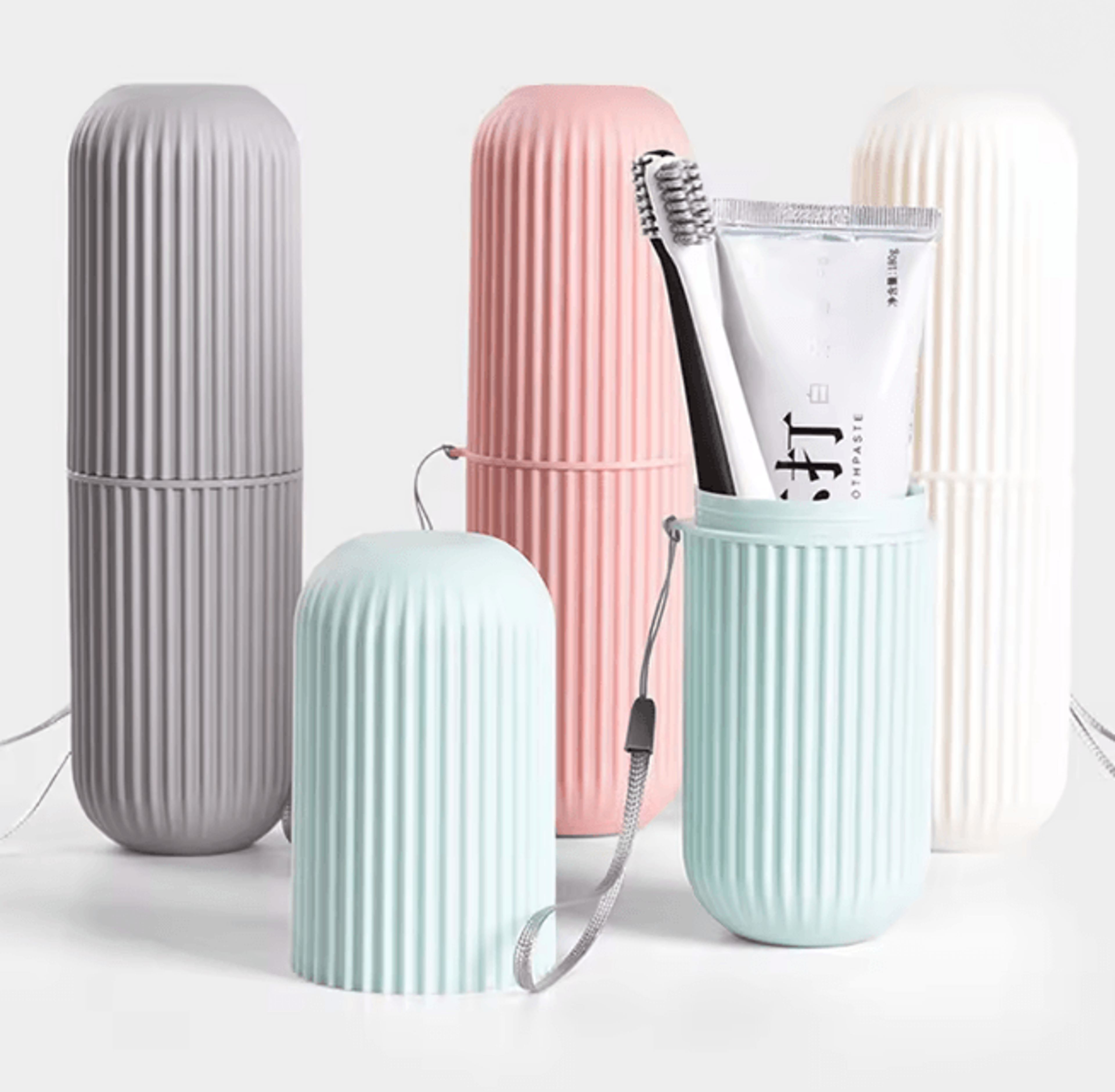 portable toothbrush storage case travel toothpaste holder organizer