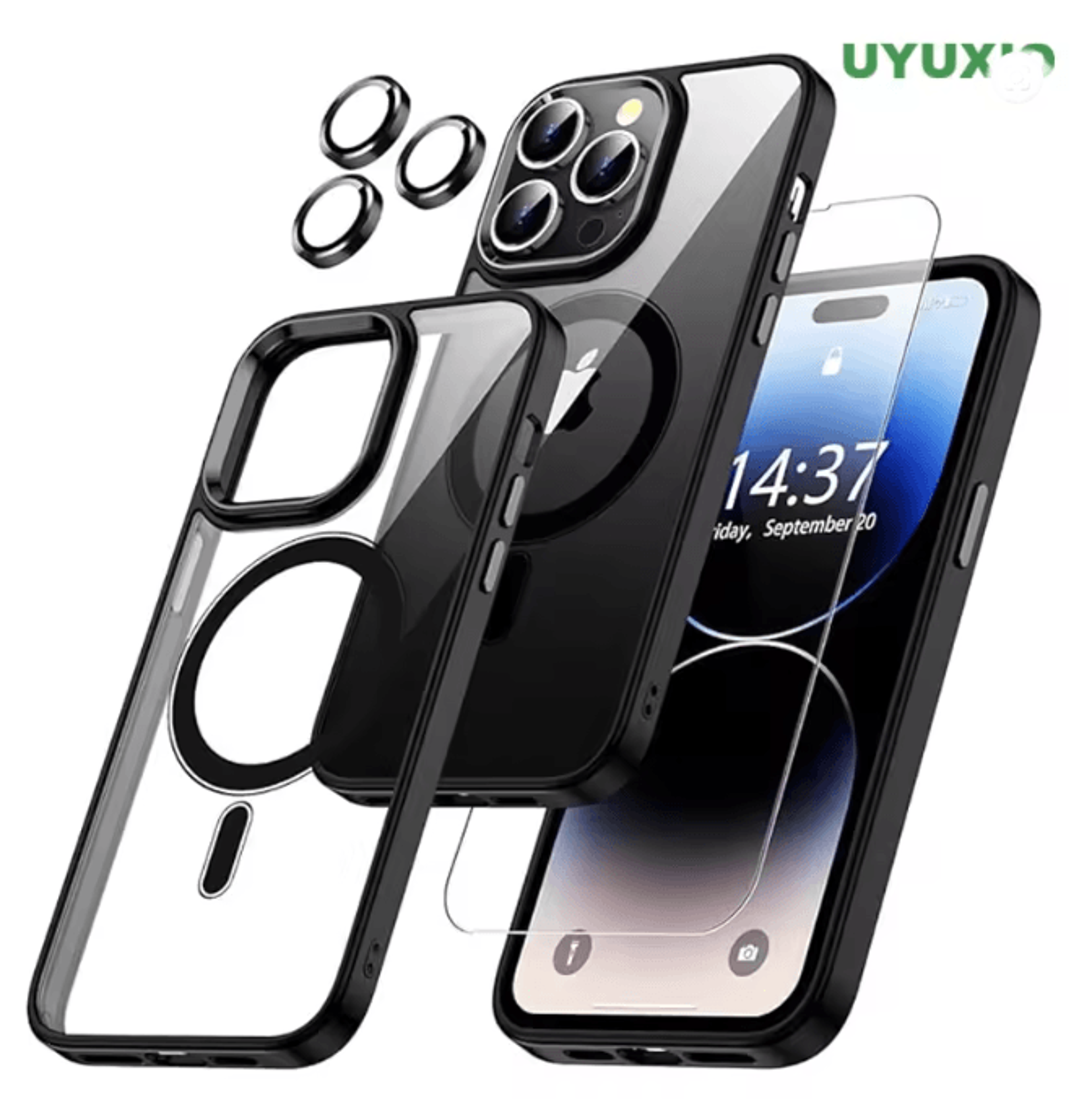 clear magnetic iphone case with screen and lens protection