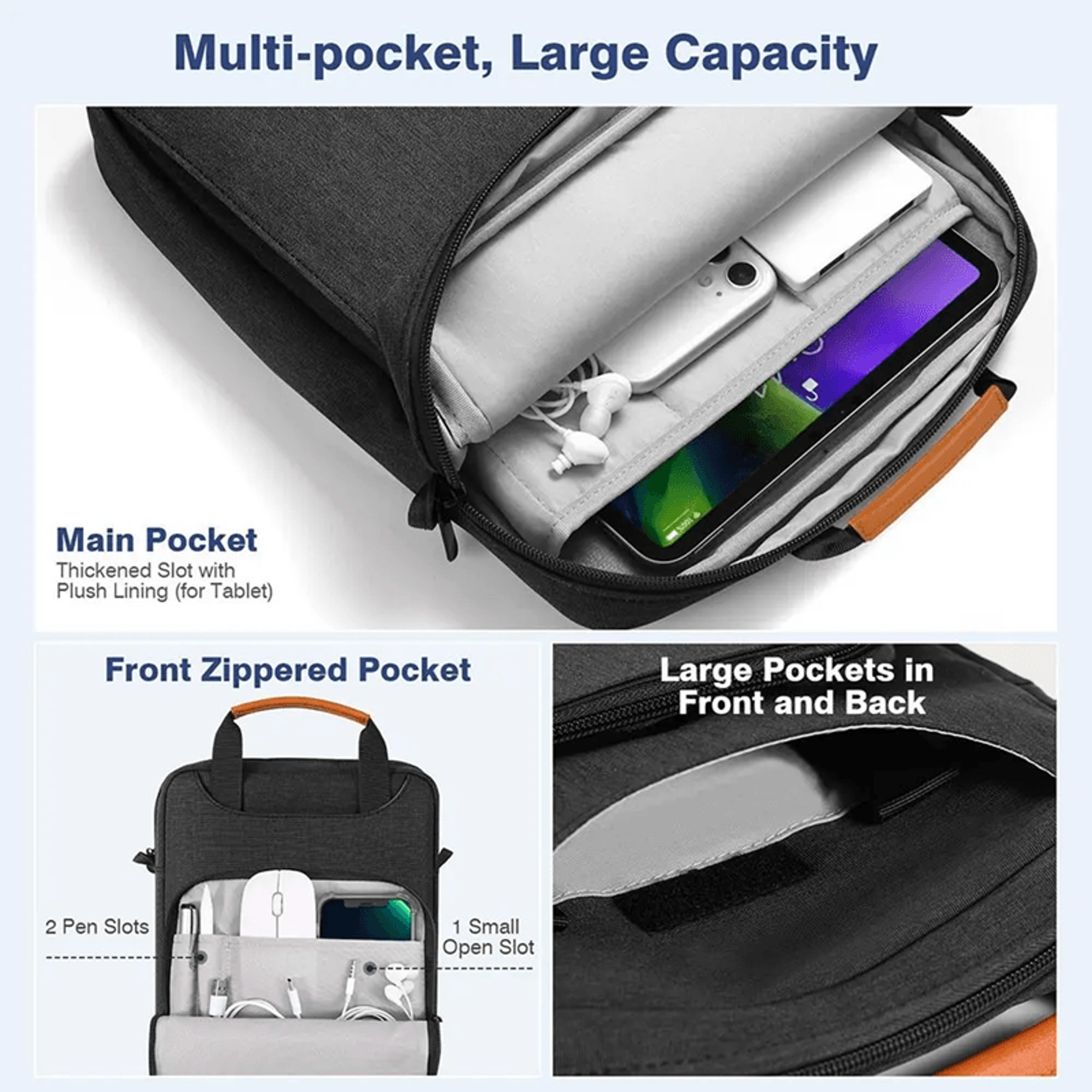 crossbody tablet bag shoulder messenger case for ipad and galaxy tab