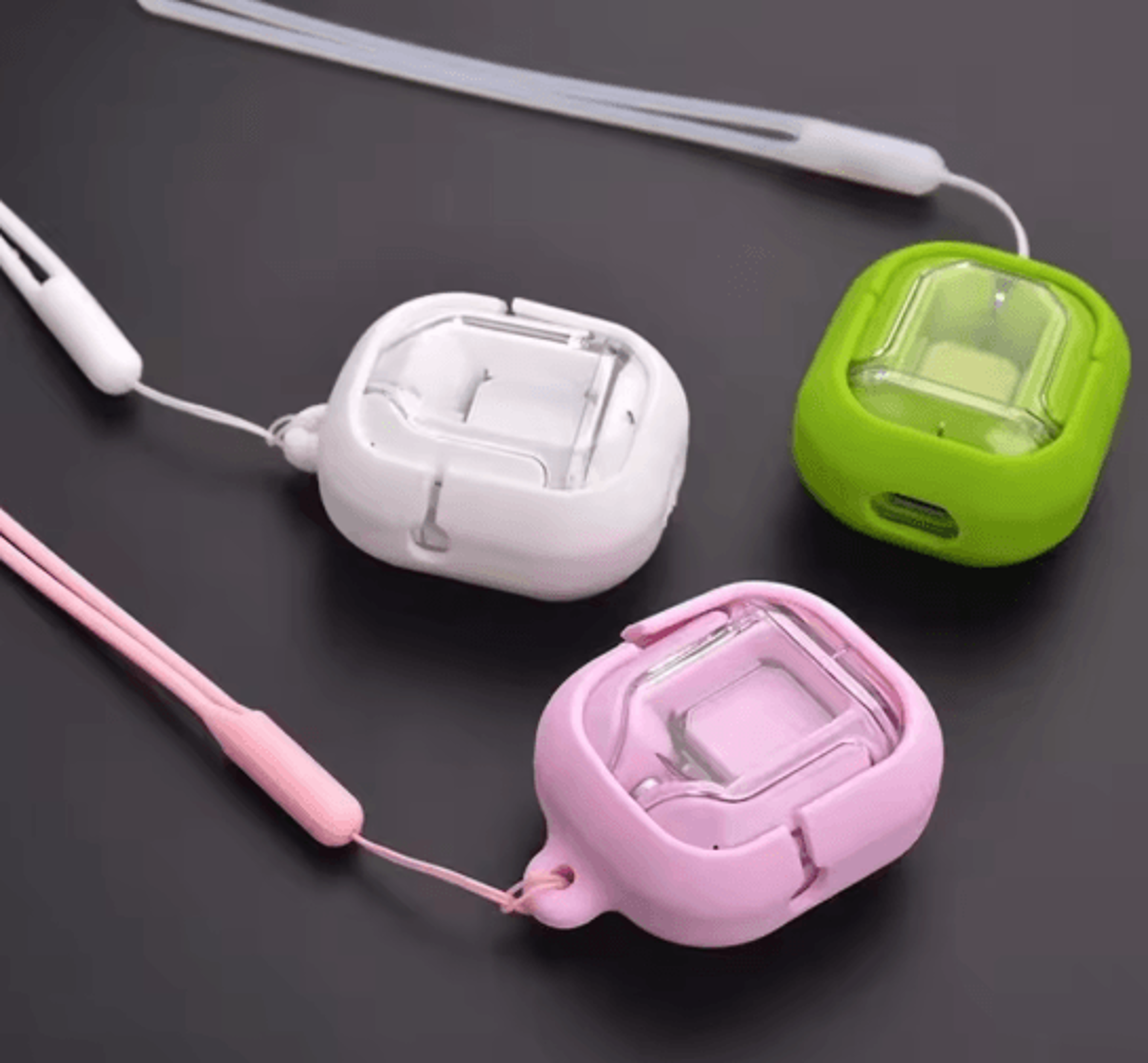 Silicone Earbuds Case with Lanyard Protective Cover for HQAi H4