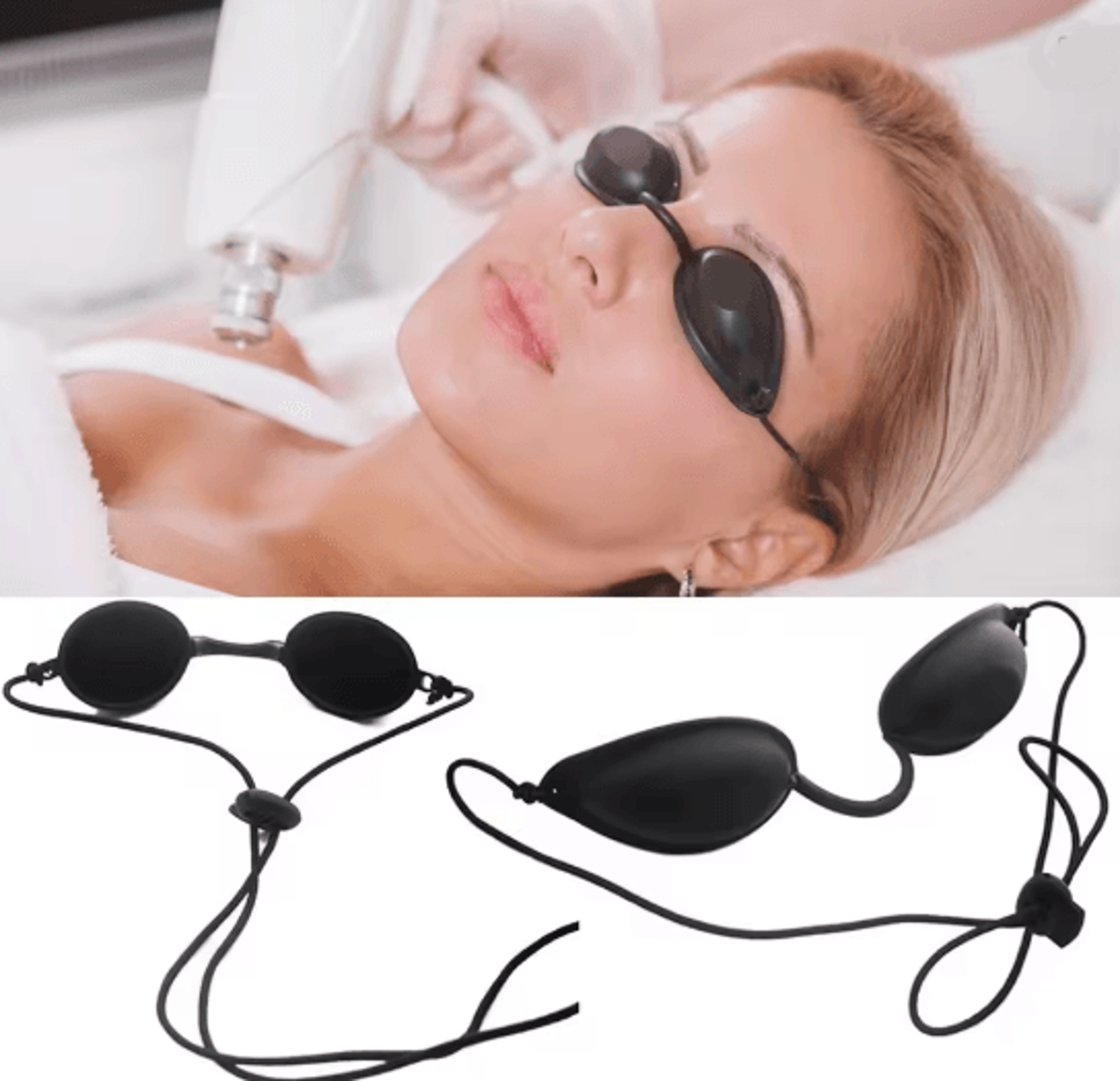 silicone laser protective eye mask light blocking tanning goggles