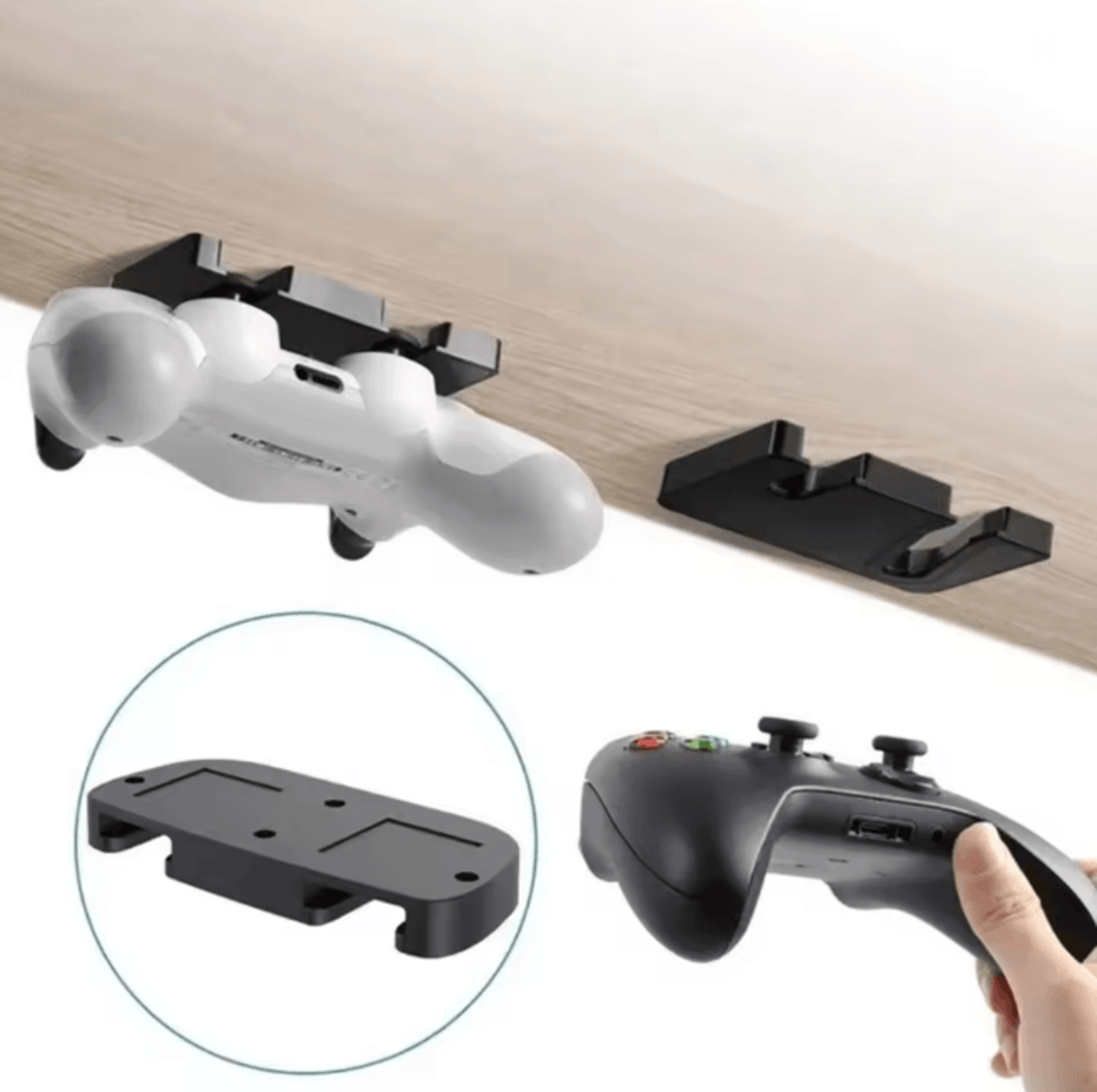 wall mount game controller holder for ps5 ps4 replaceable hanger hook