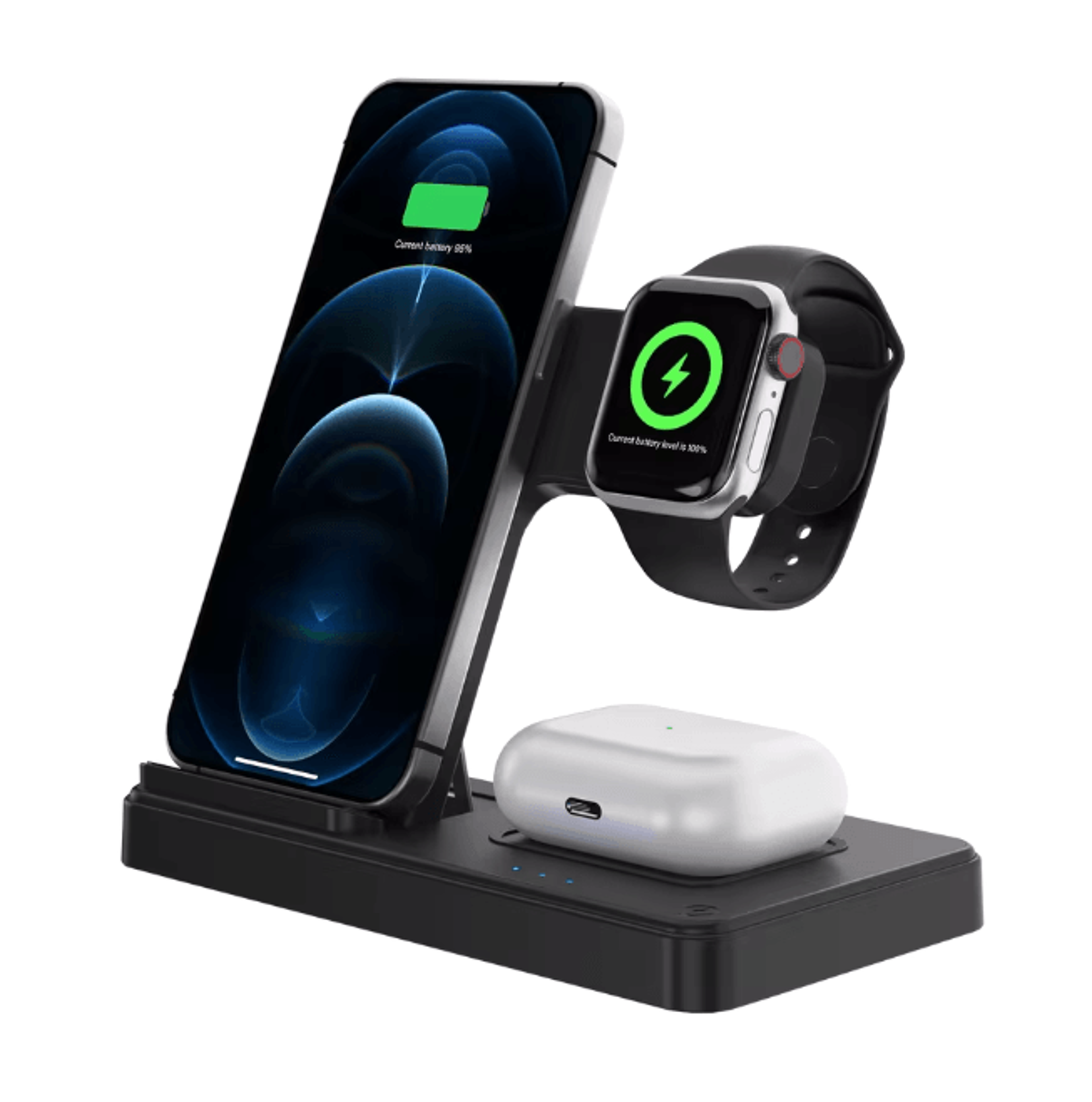 3 in 1 wireless charging station magnetic fast charging foldable charger