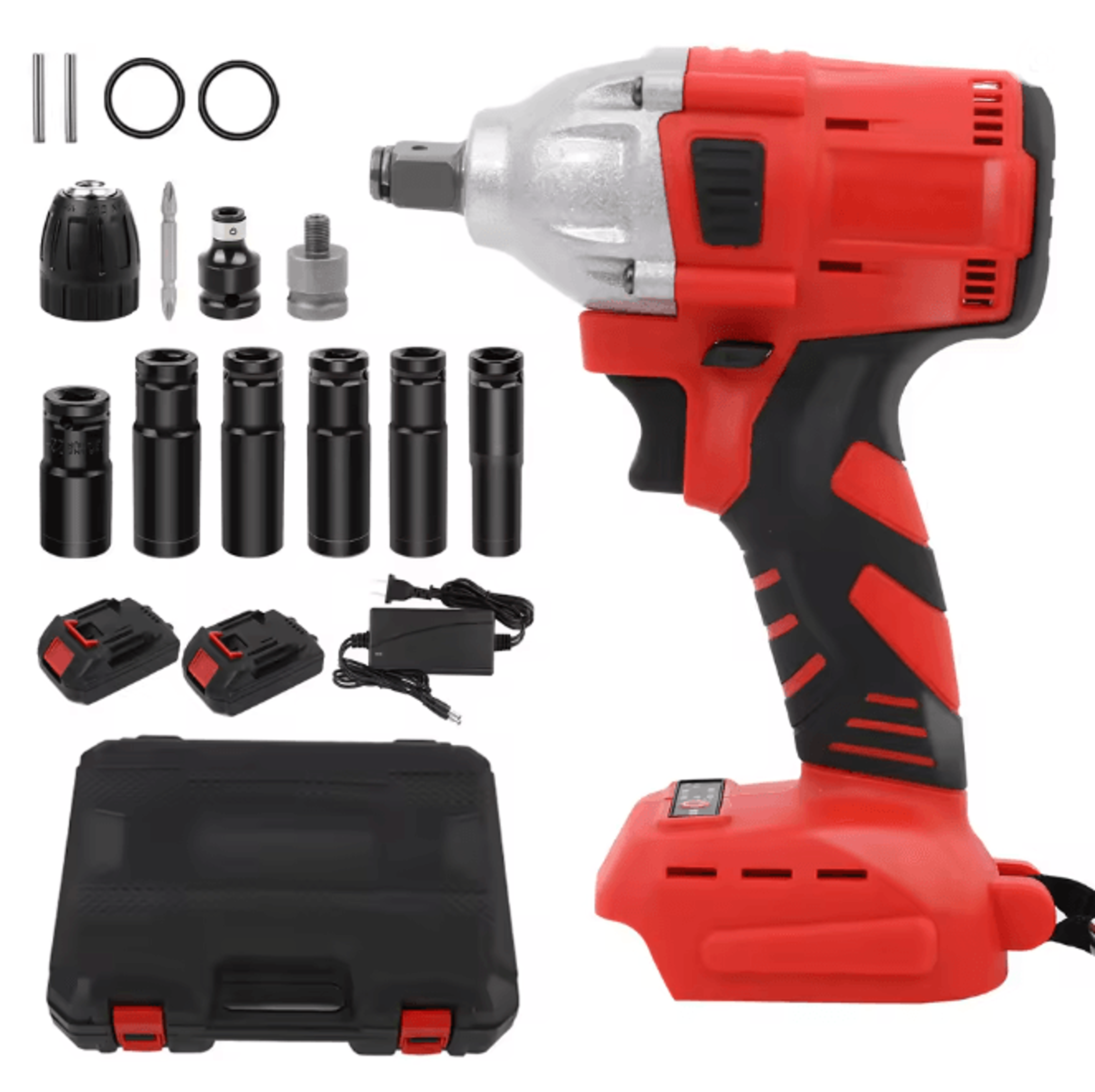 High Torque Cordless Impact Wrench Brushless 20V Power Tool with Batteries