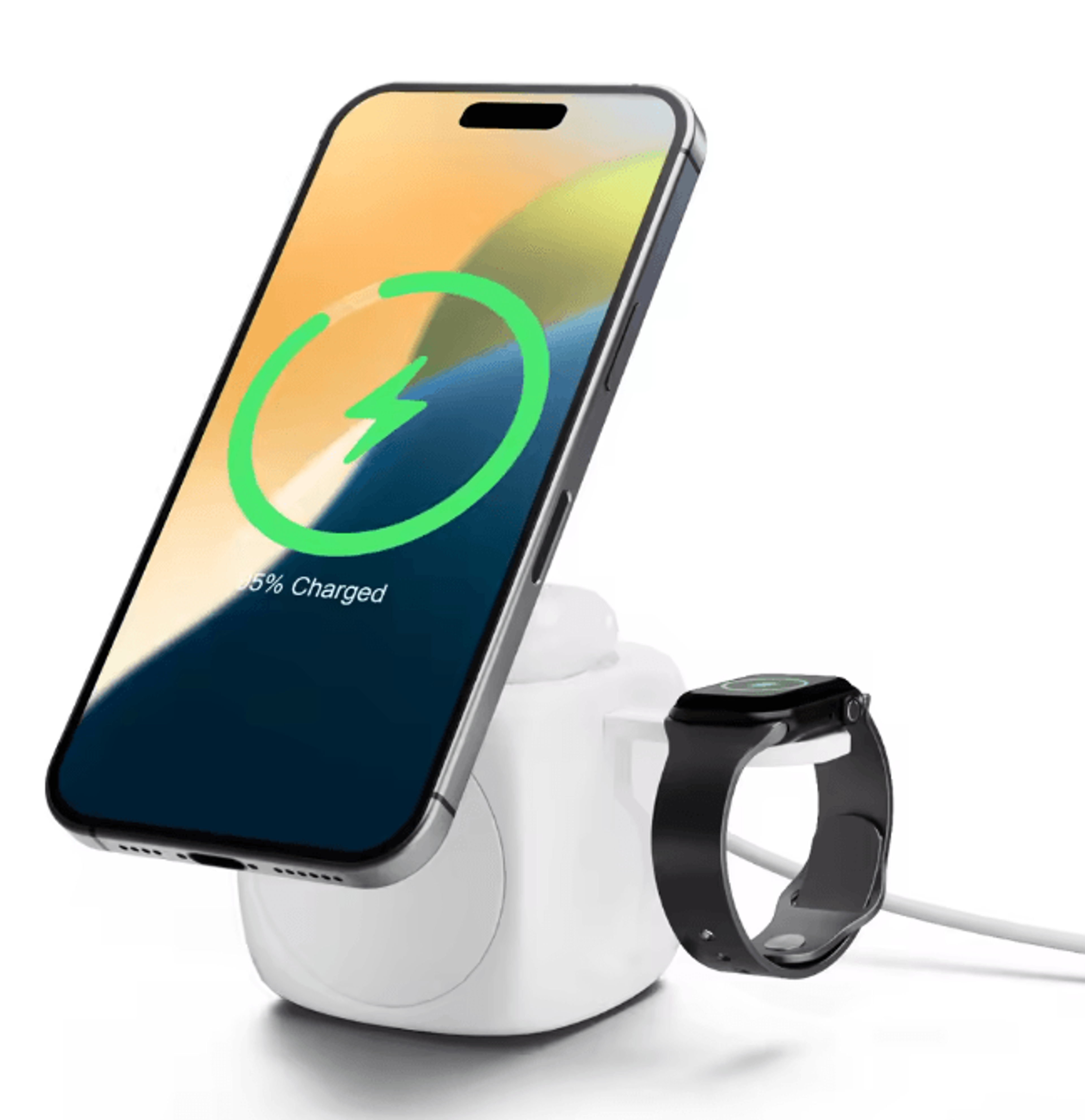 3 In 1 Magnetic Wireless Charging Station Foldable Fast Charger for iPhone