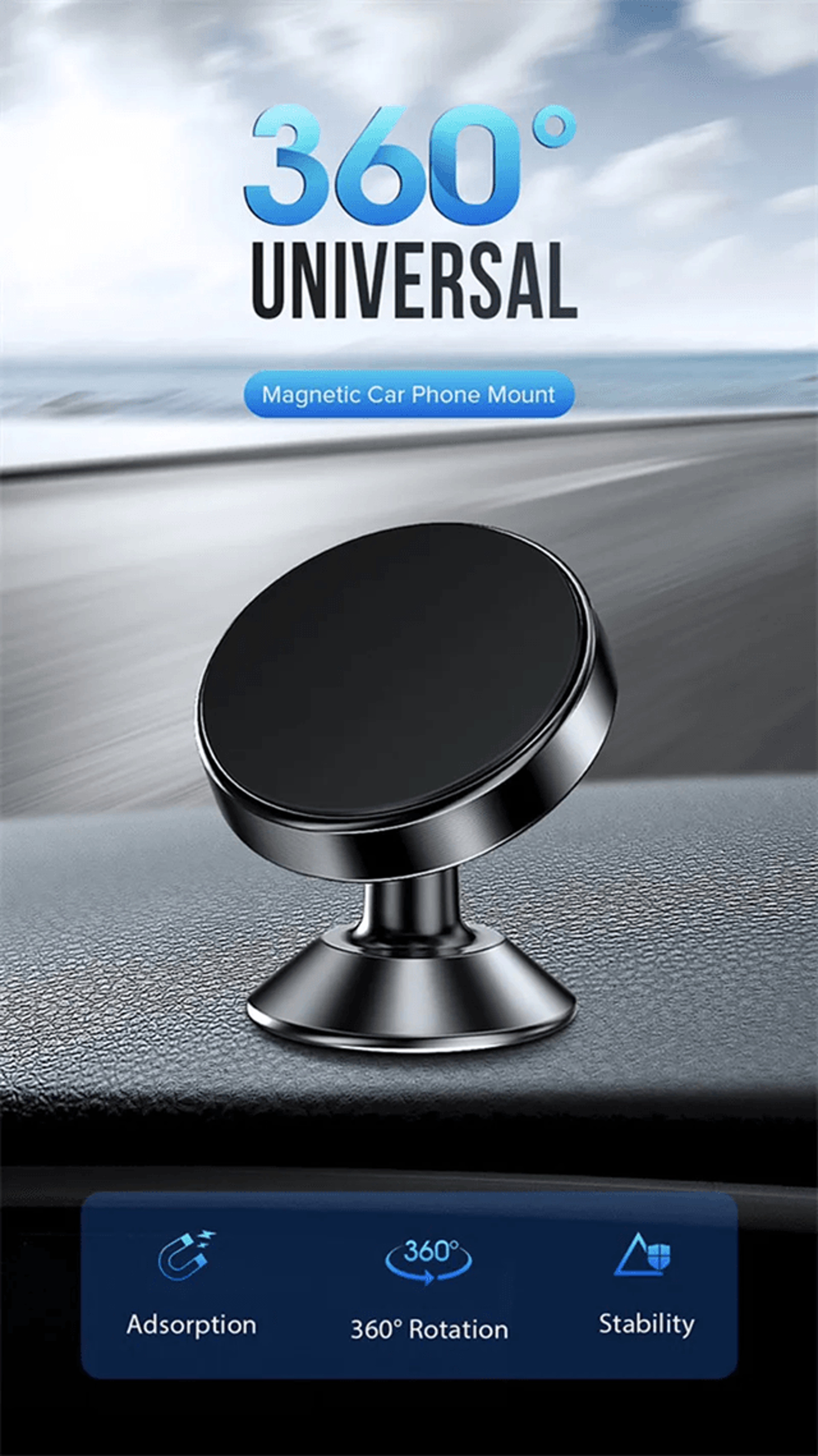 magnetic car phone holder dashboard mount for smartphones
