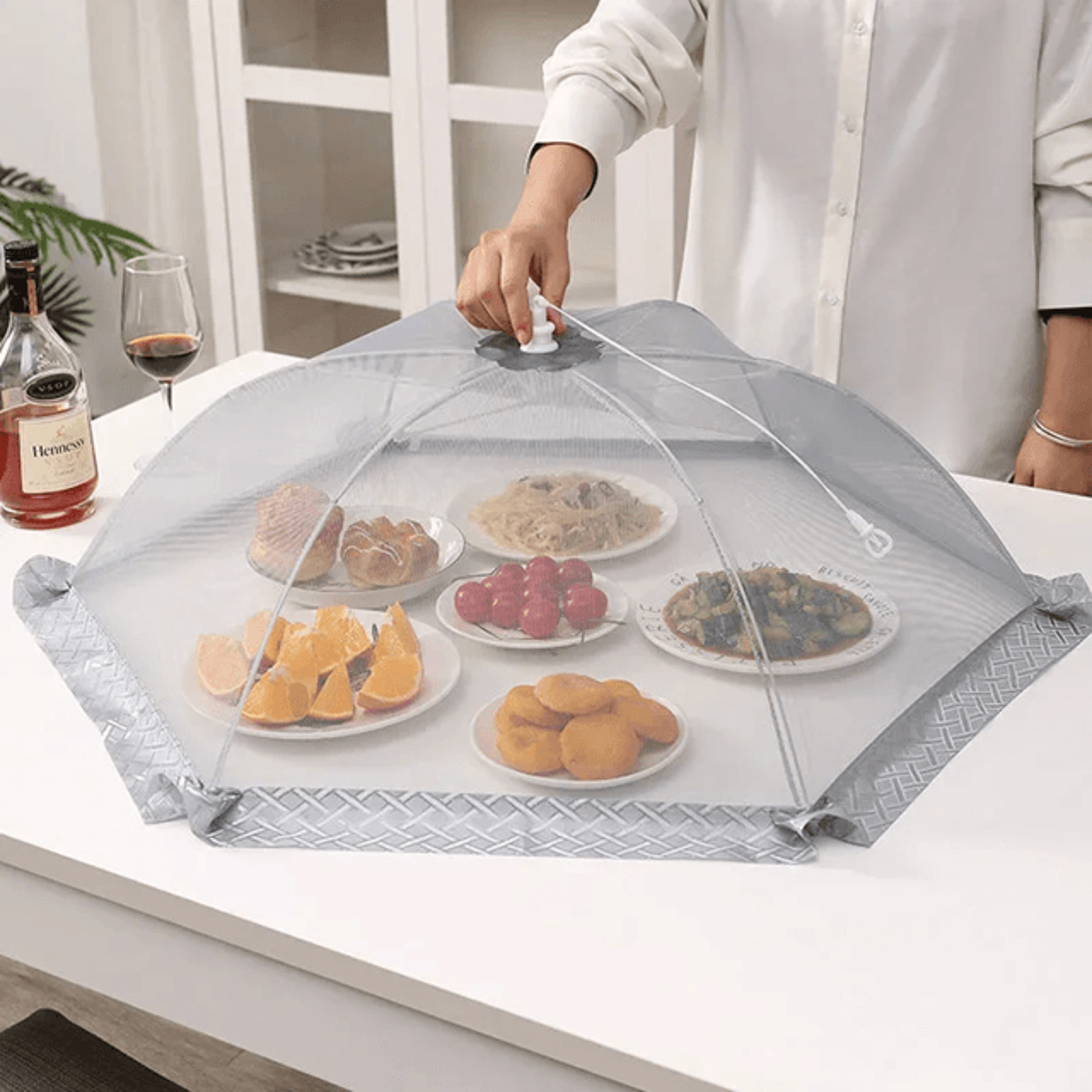 Foldable Mesh Food Cover for Dining Table and Picnic Use