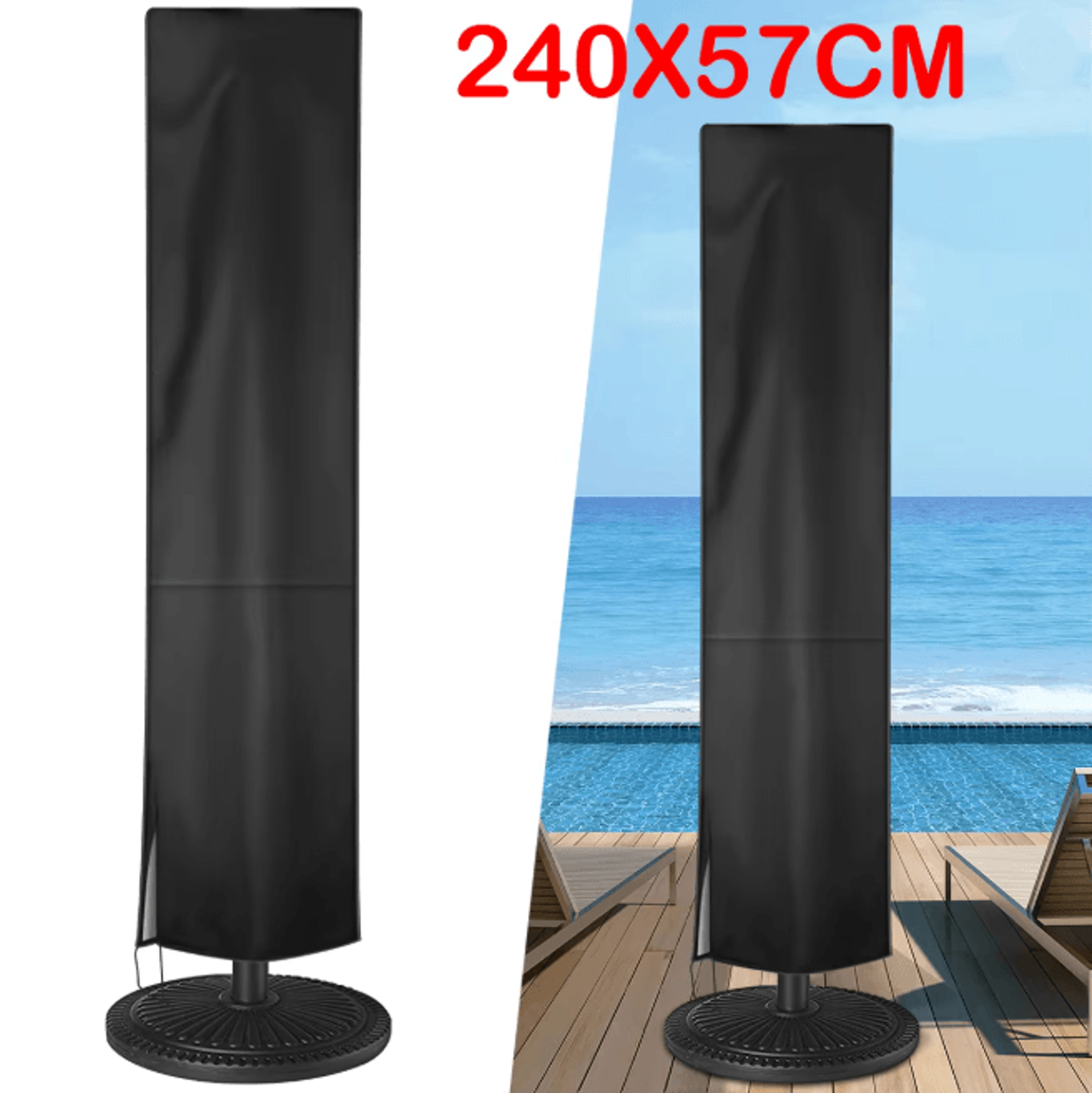 WeatherGuard Waterproof Parasol Cover Outdoor Patio Umbrella Protector