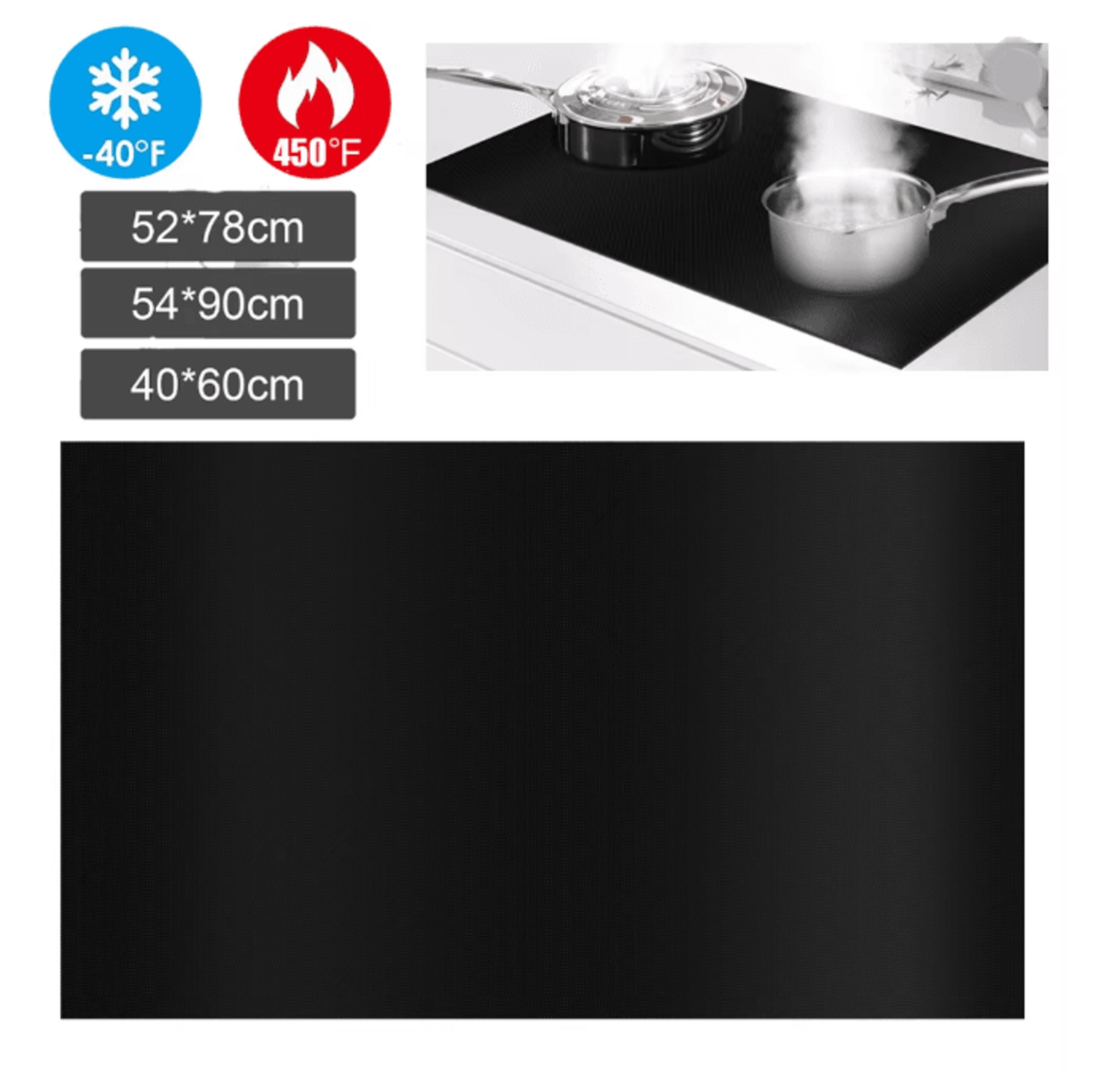 HeatGuard Induction Cooker Silicone Cover Non Slip Cooktop Protector Mat