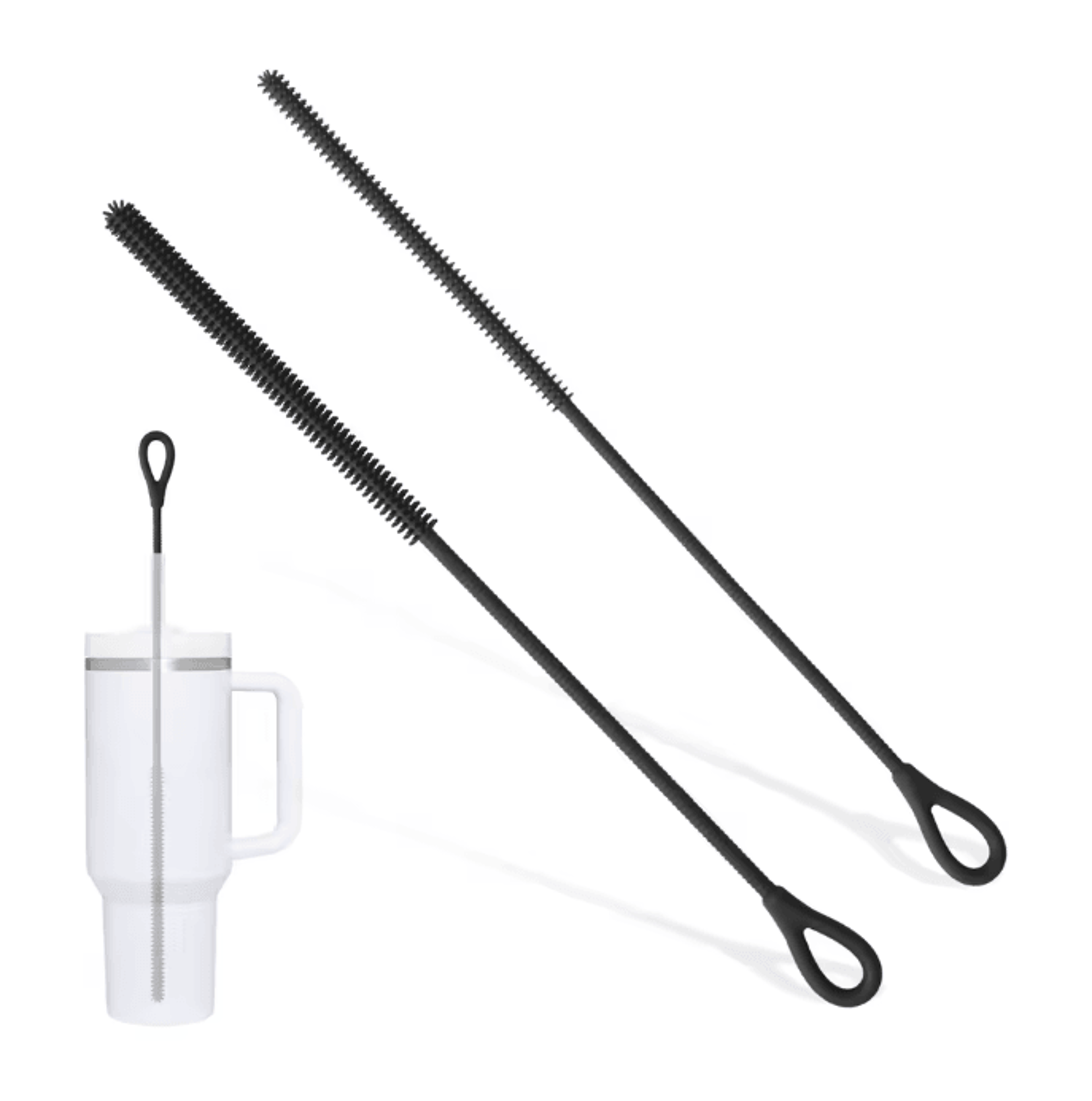 CleanSip Silicone Straw Cleaning Brushes Long Handle Deep Cleaning Set