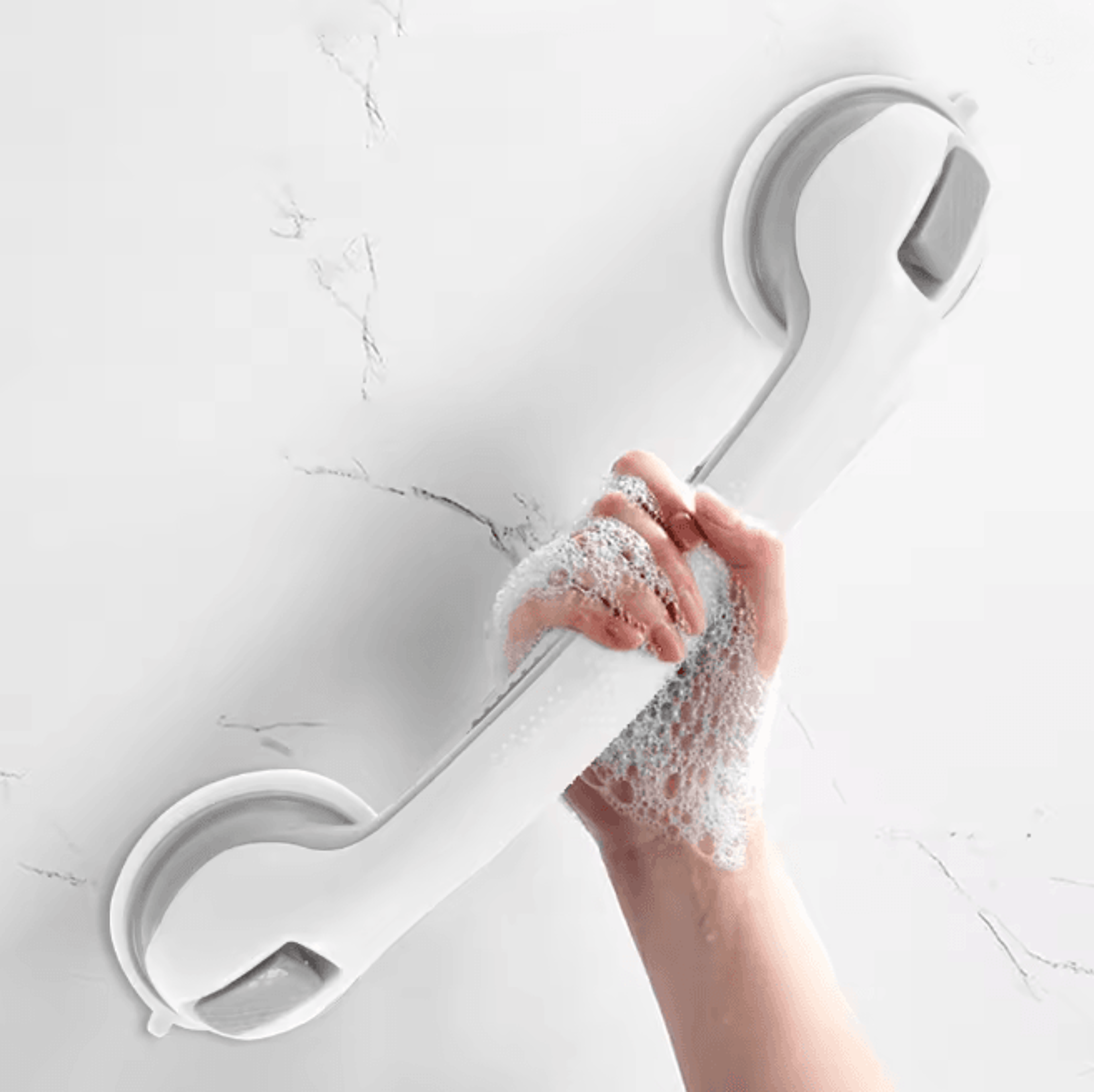 SafeGrip Suction Shower Grab Handles Non Slip Bathroom Safety Bars Set