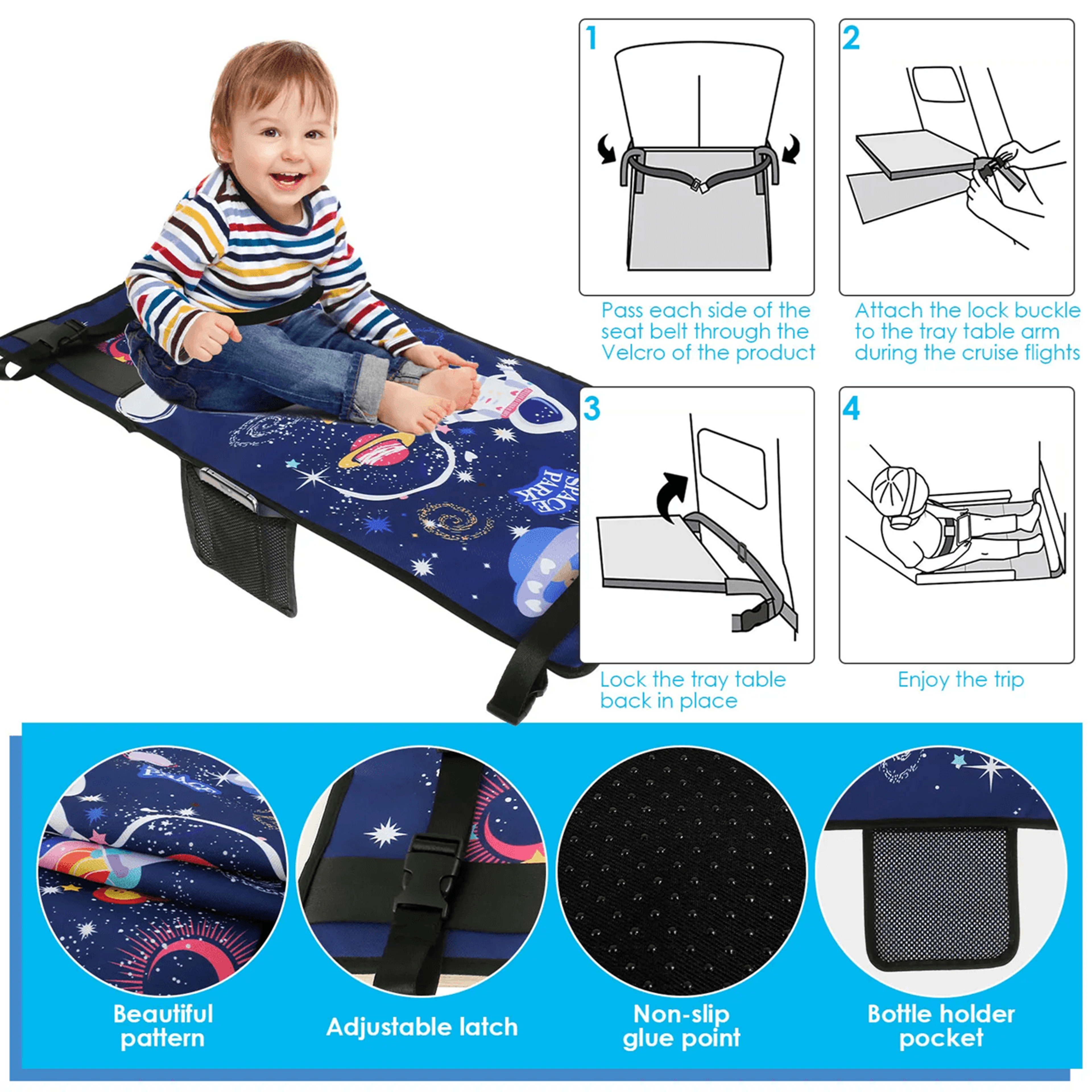 kids travel airplane bed portable toddler seat extender