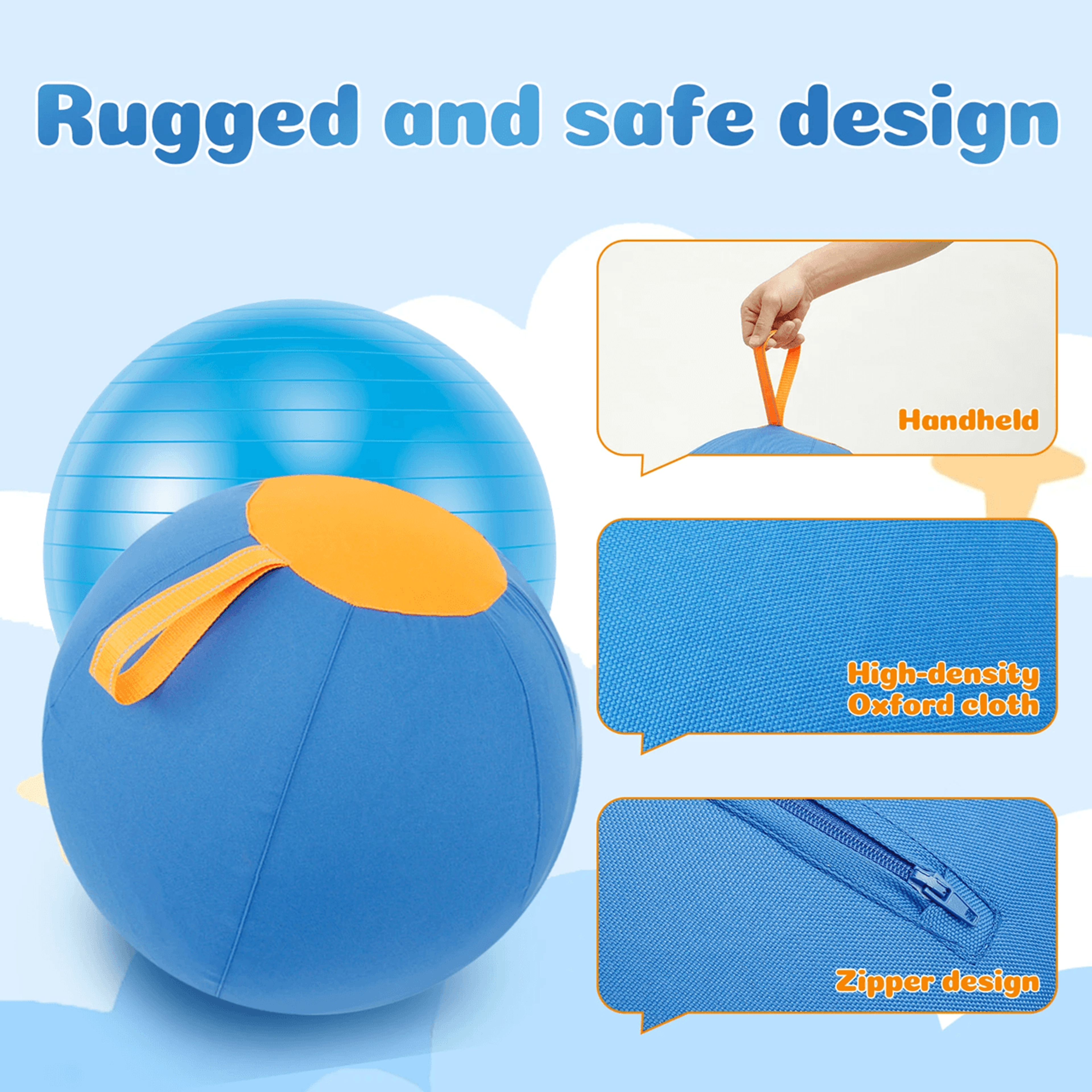 Interactive Herding Ball Dog Toy for Outdoor Training