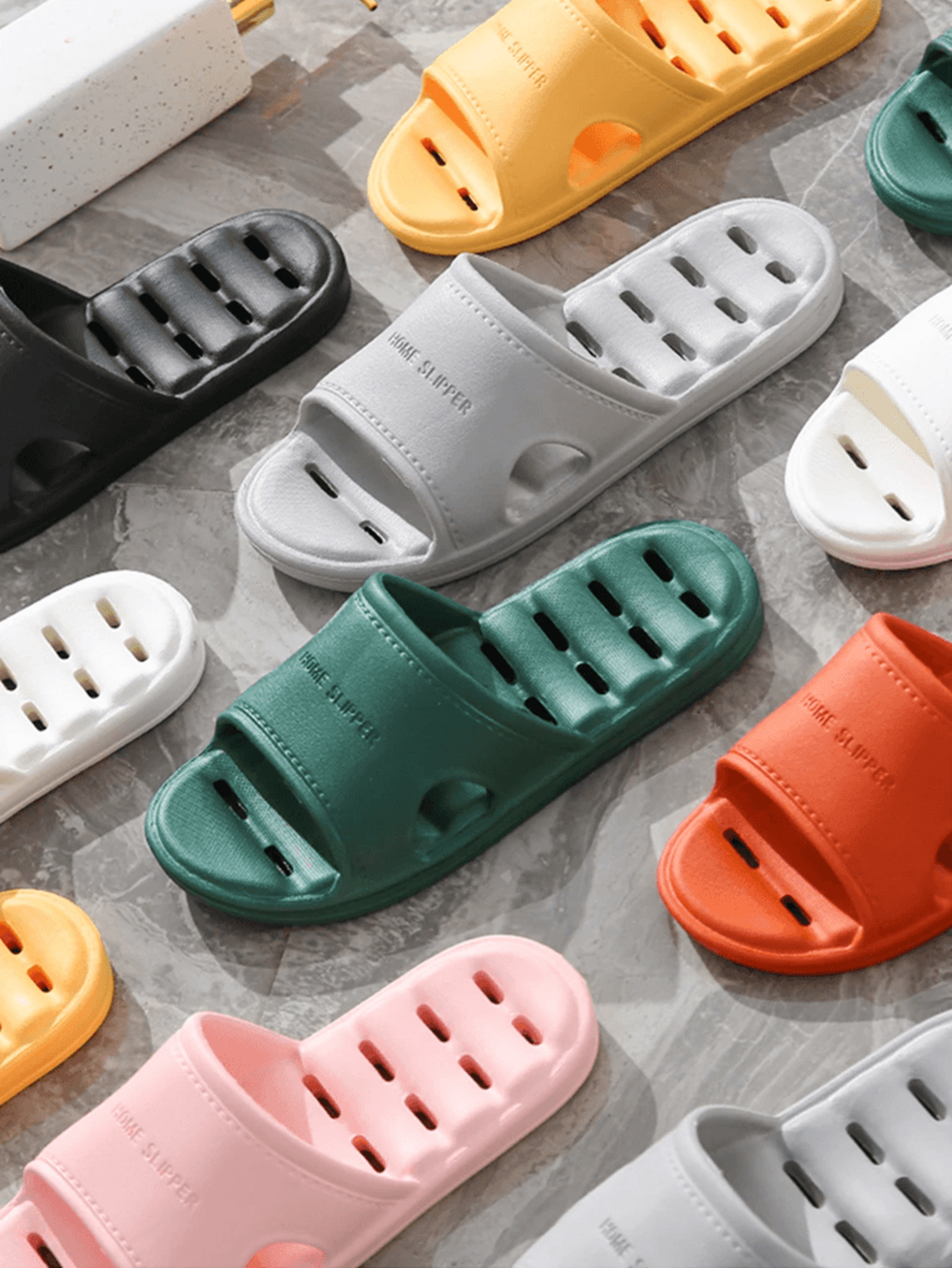 Unisex Non Slip EVA Shower Slippers Soft Quick Dry Bathroom Slides