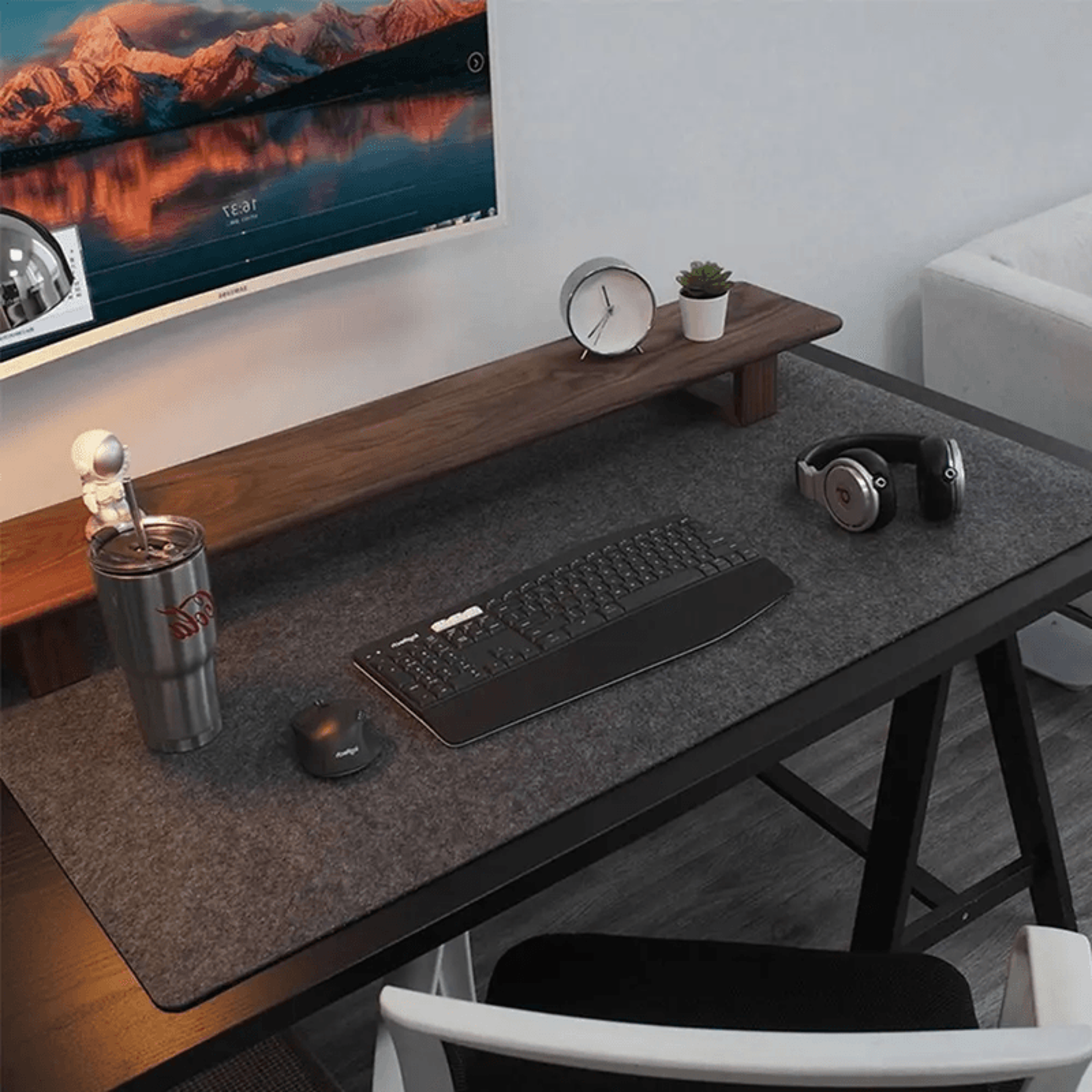 Large Wool Felt Desk Mat Mouse Pad for Gaming and Office Use