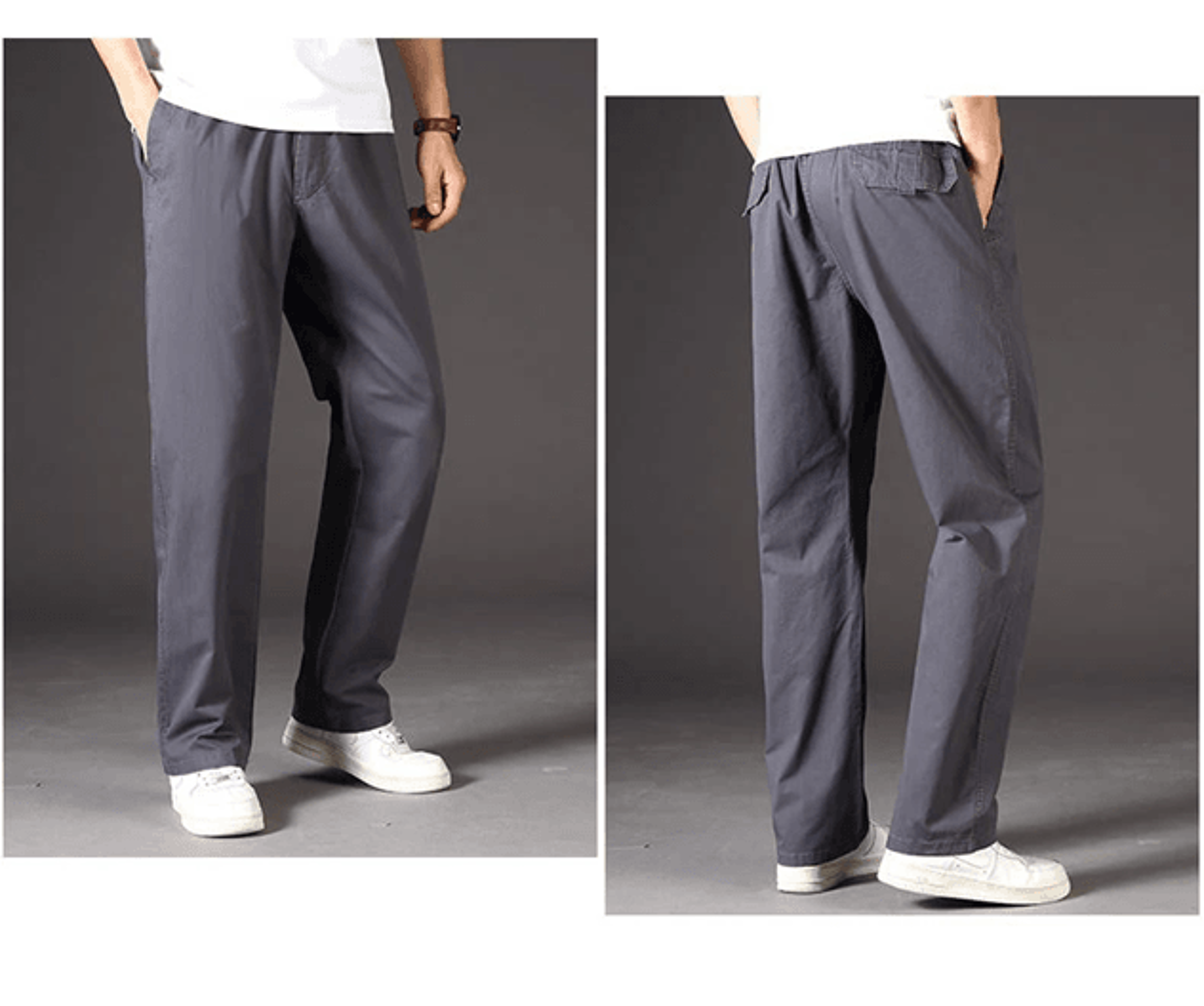 TrailFlex Mens Cargo Pants Breathable Cotton Work Joggers