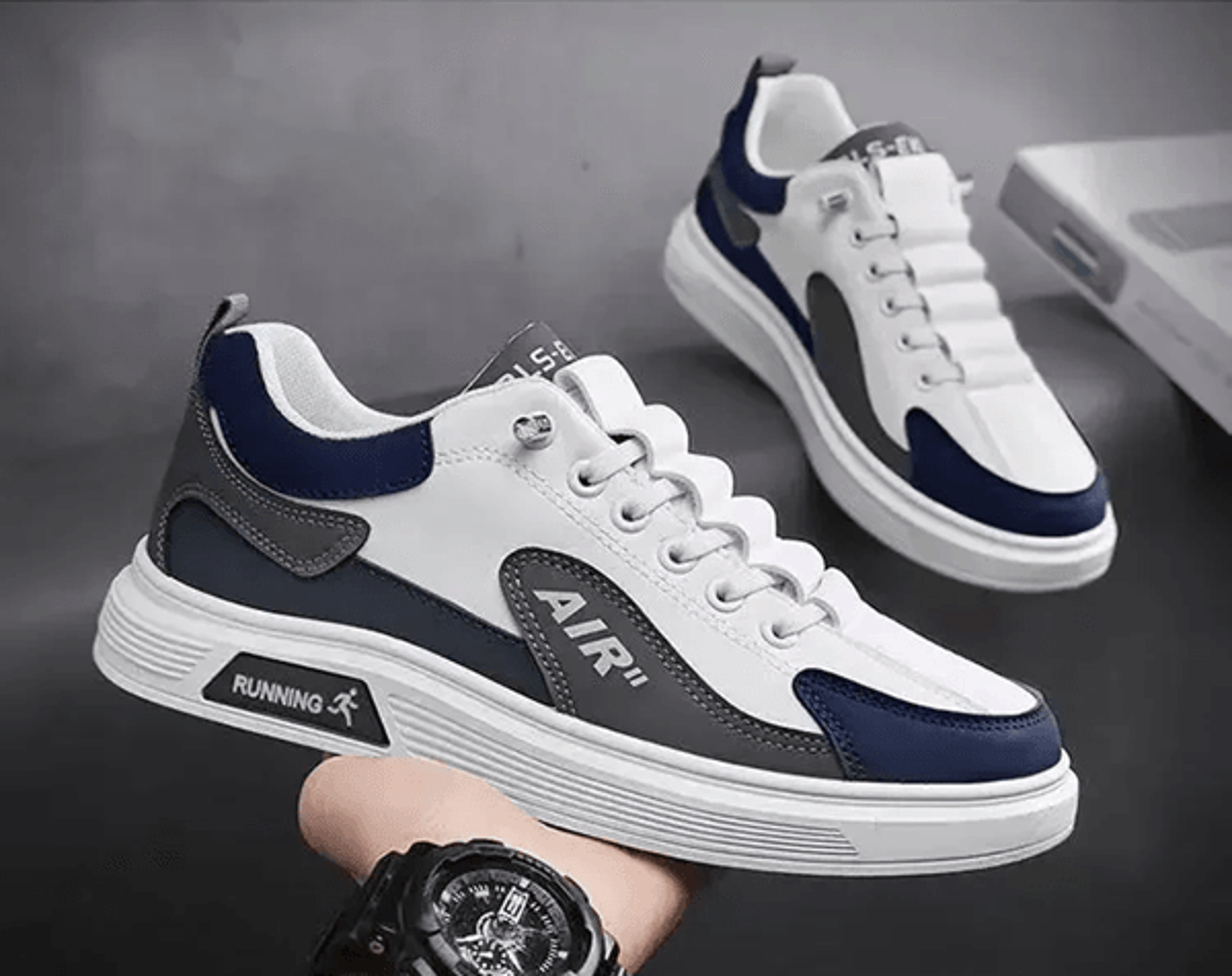 UrbanFlex 2025 Mens Leather Casual Sneakers Low Top Walking Shoes