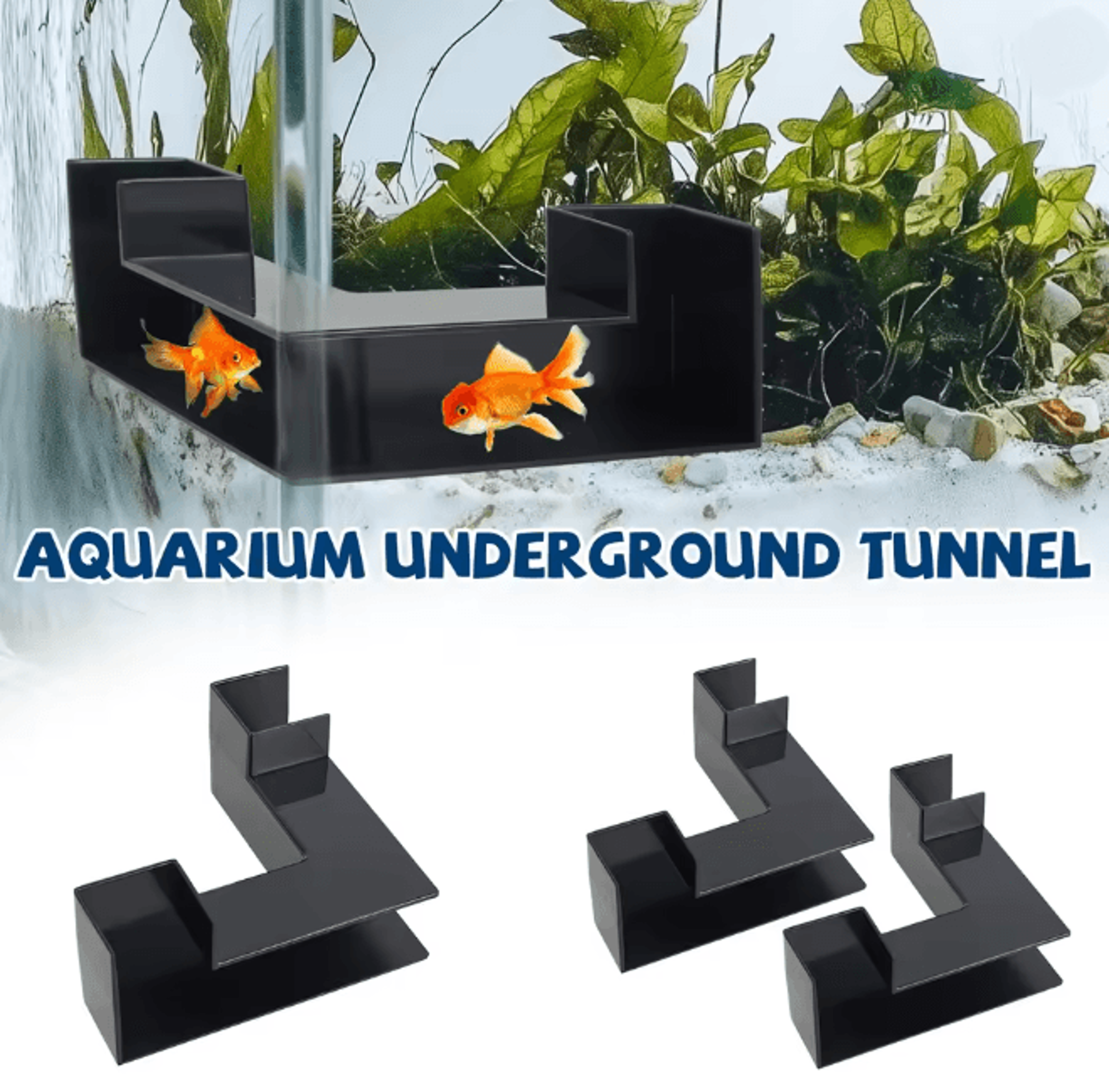 L Shape Shrimp Cave Aquarium Tunnel Corner Fish Hideout