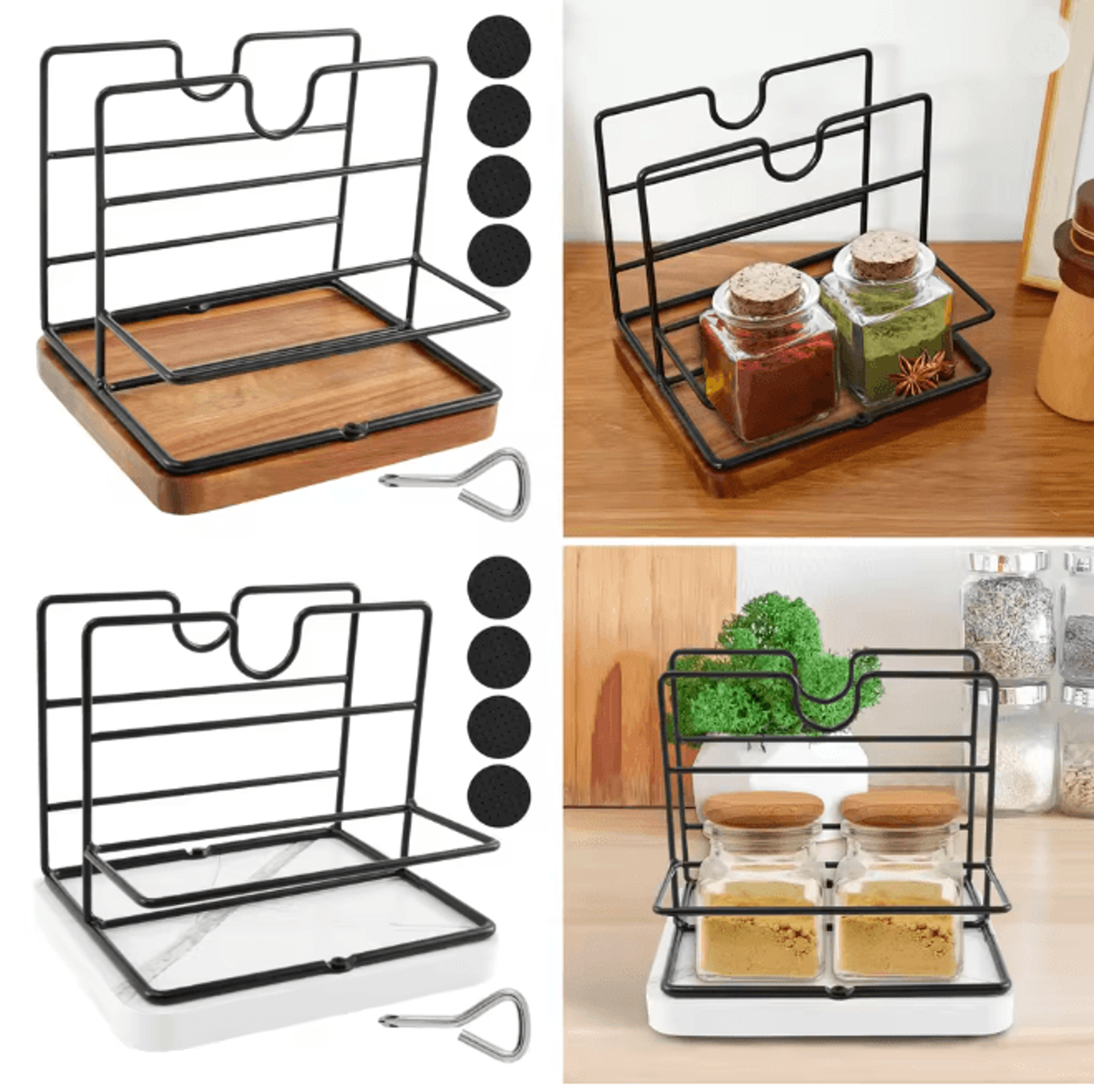 Metal Napkin Holder with Weighted Base for Kitchen Countertop