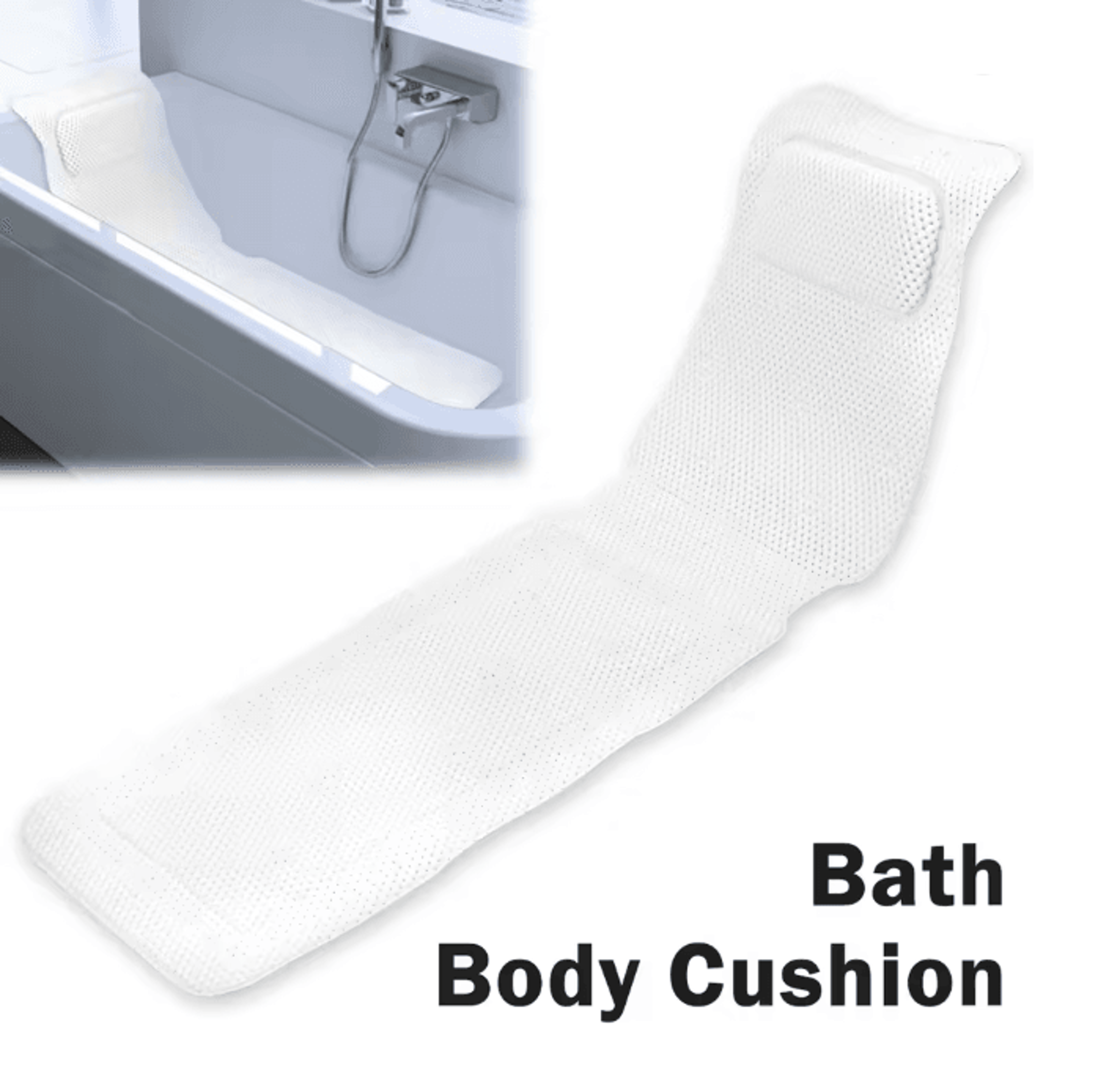 extra long full body bath mat massage cushion with head and neck support