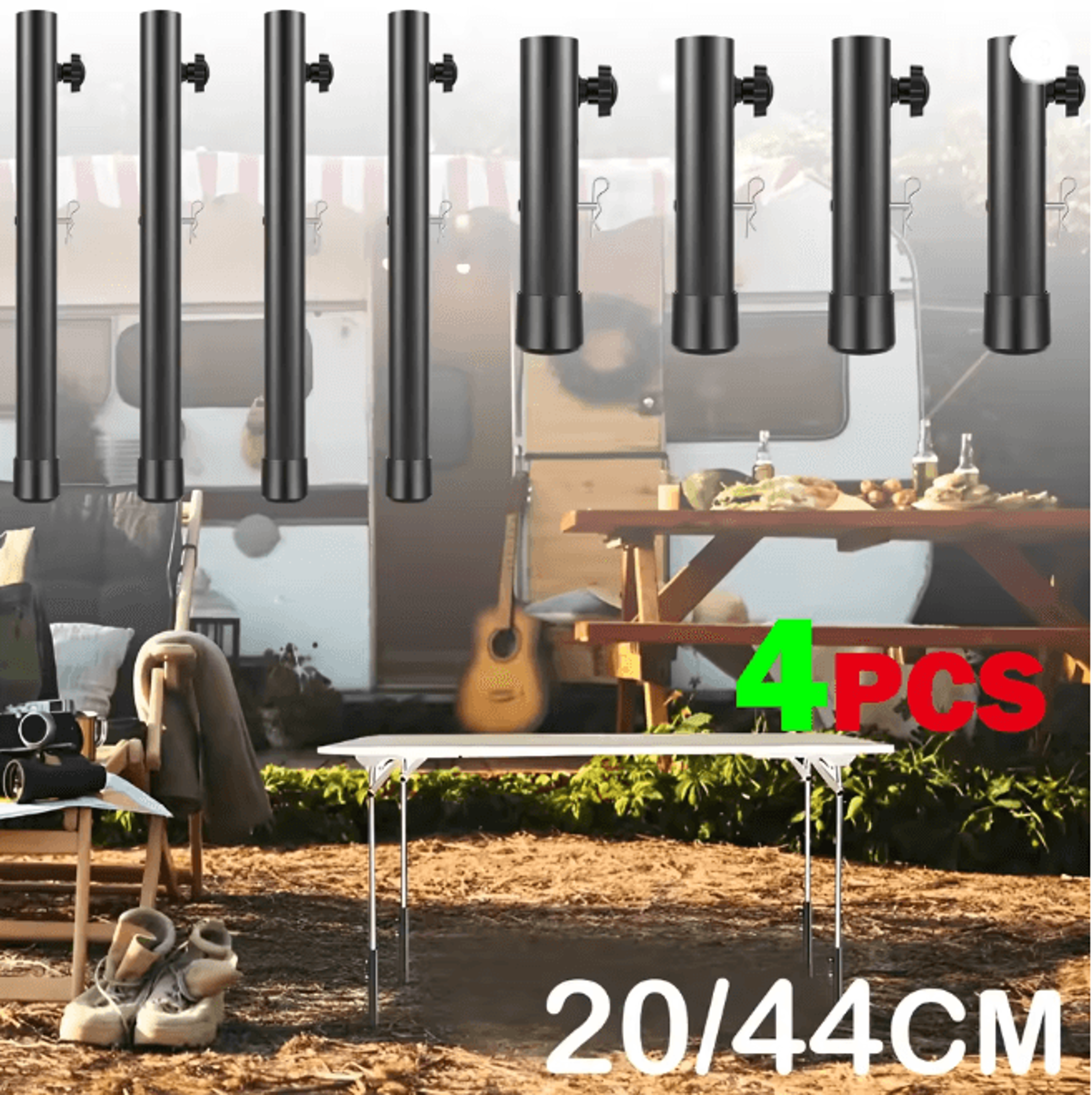 Adjustable Folding Metal Furniture Legs Invisible Support Feet Set of 4
