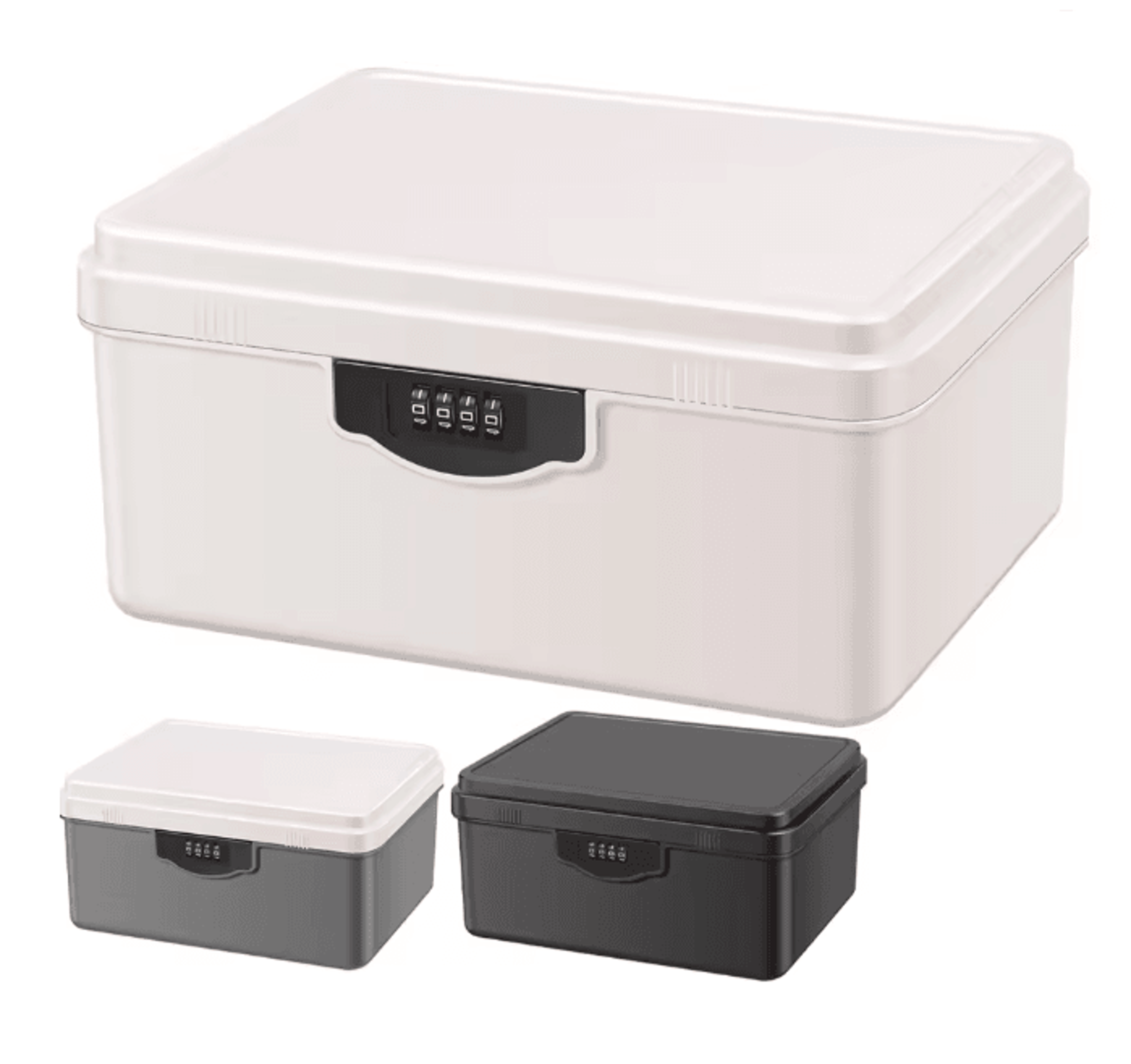 Portable Digital Password Lock Safe Box Secure Storage Organizer with Tray