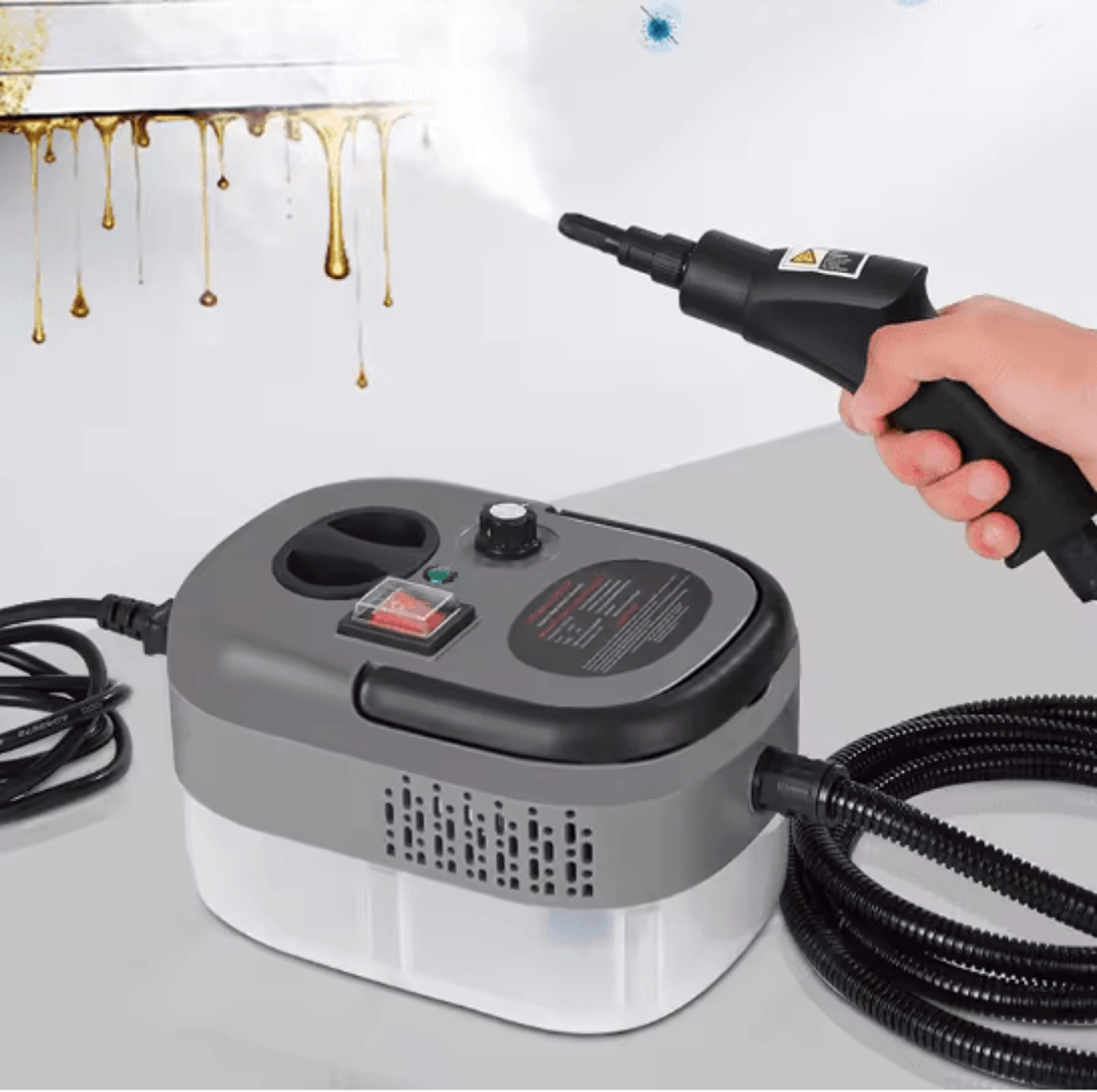 2500W High Temperature Handheld Steam Cleaner for Home and Car