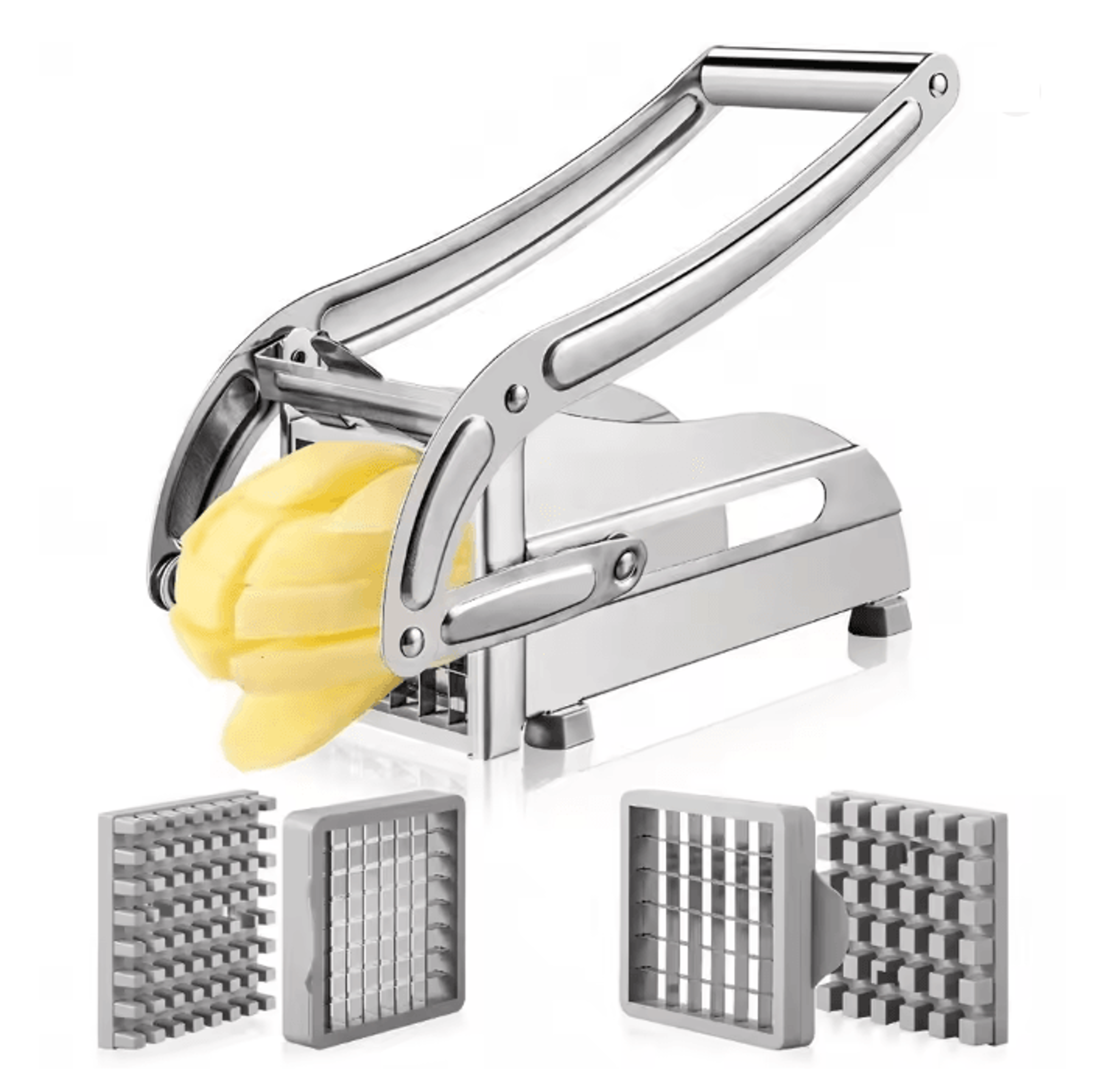 prochef 4 in 1 manual potato cutter french fry slicer vegetable chopper
