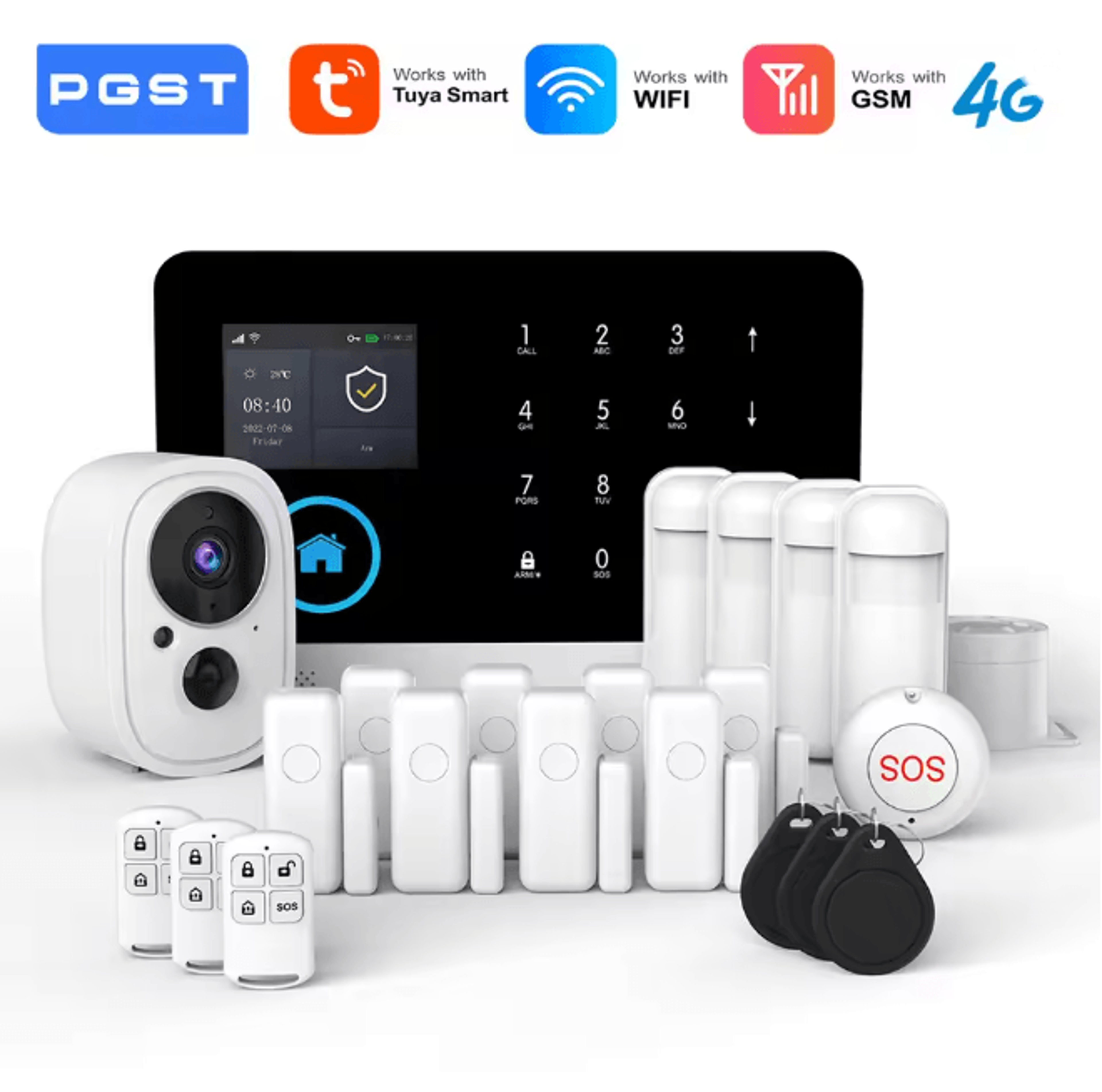 PGST Smart Home Security Alarm System Wireless GSM WIFI with App Control