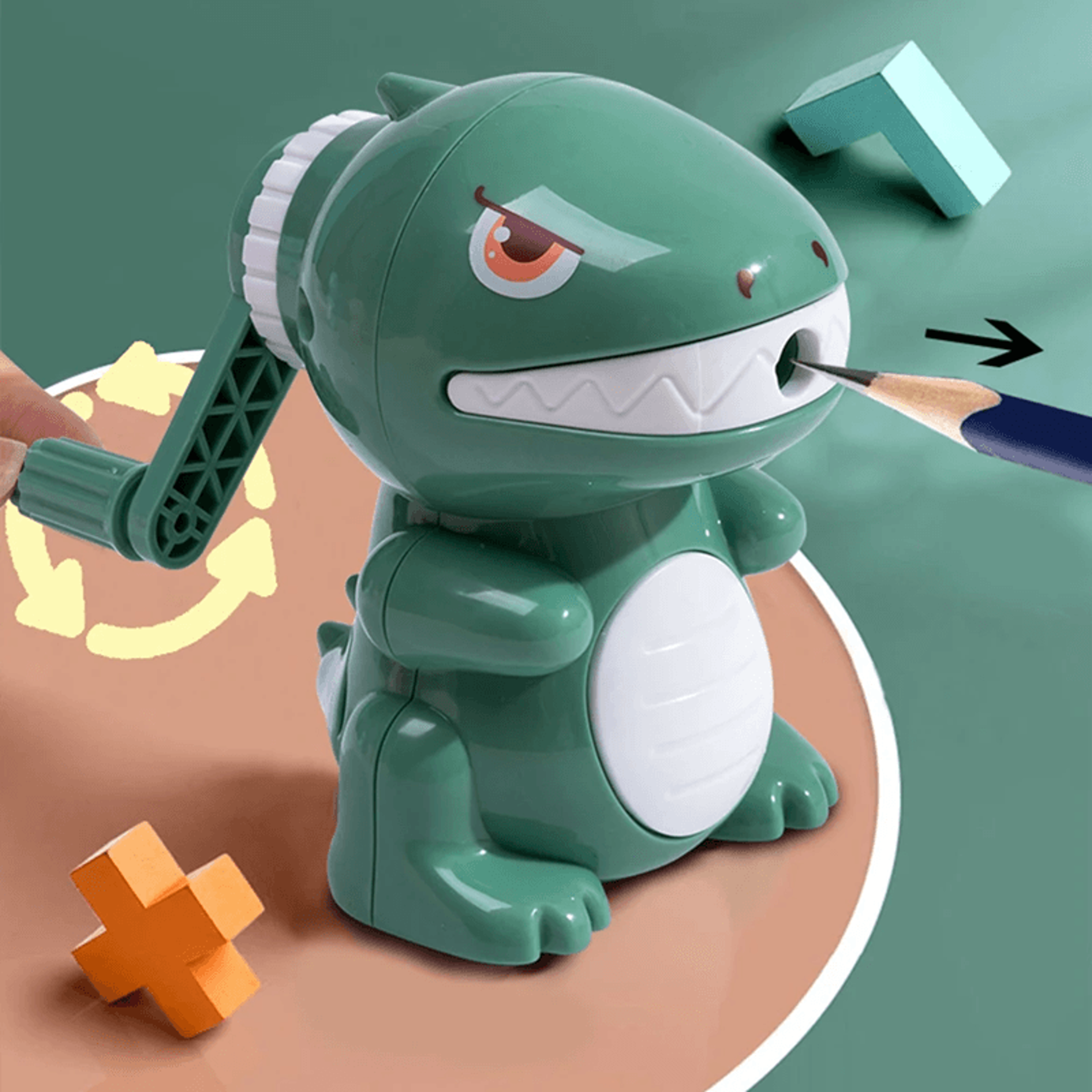 Cute Dinosaur Pencil Sharpener Manual Cartoon Sharpener for Kids and Students