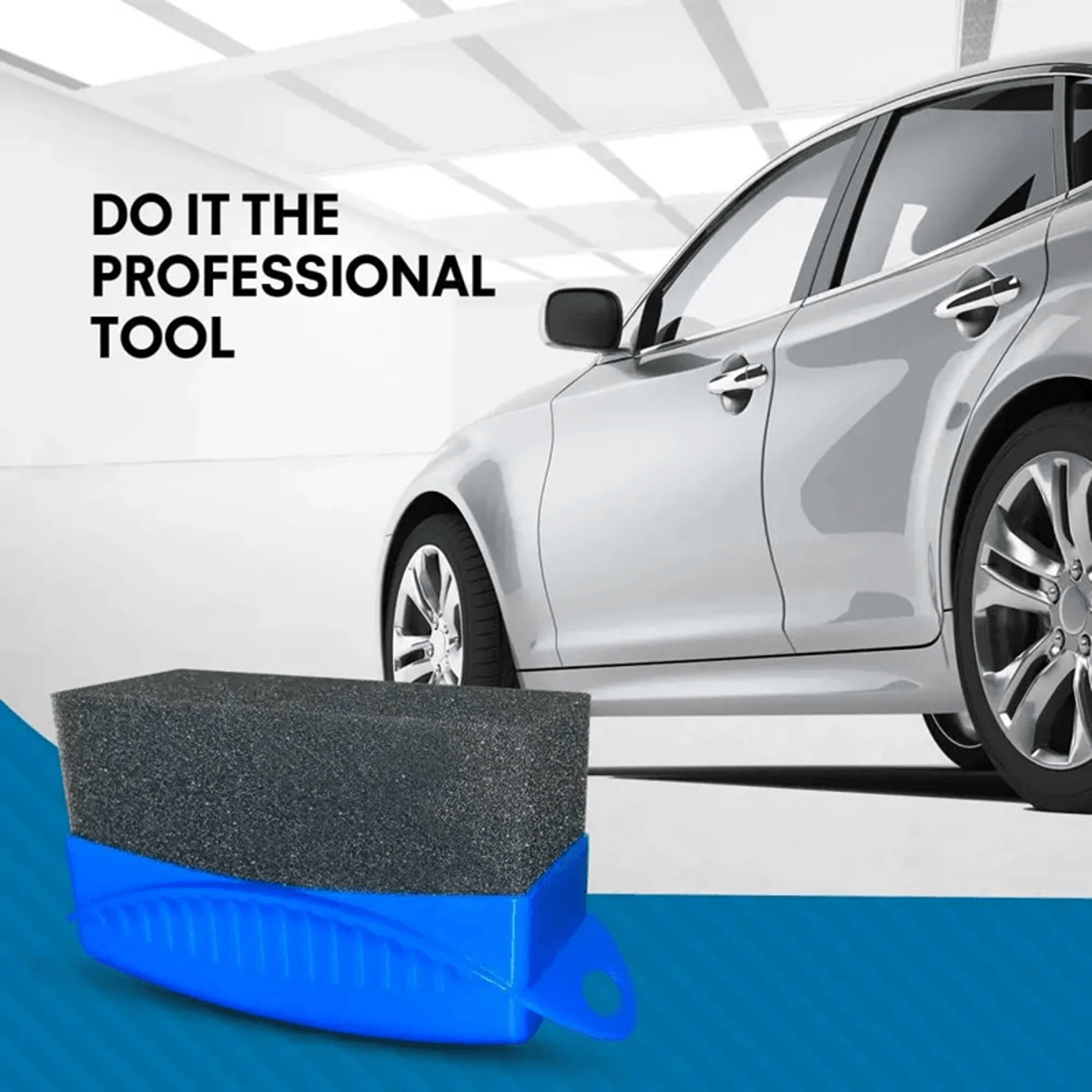 Wheel Waxing Sponge Applicator with Cover for Tire and Rim Detailing