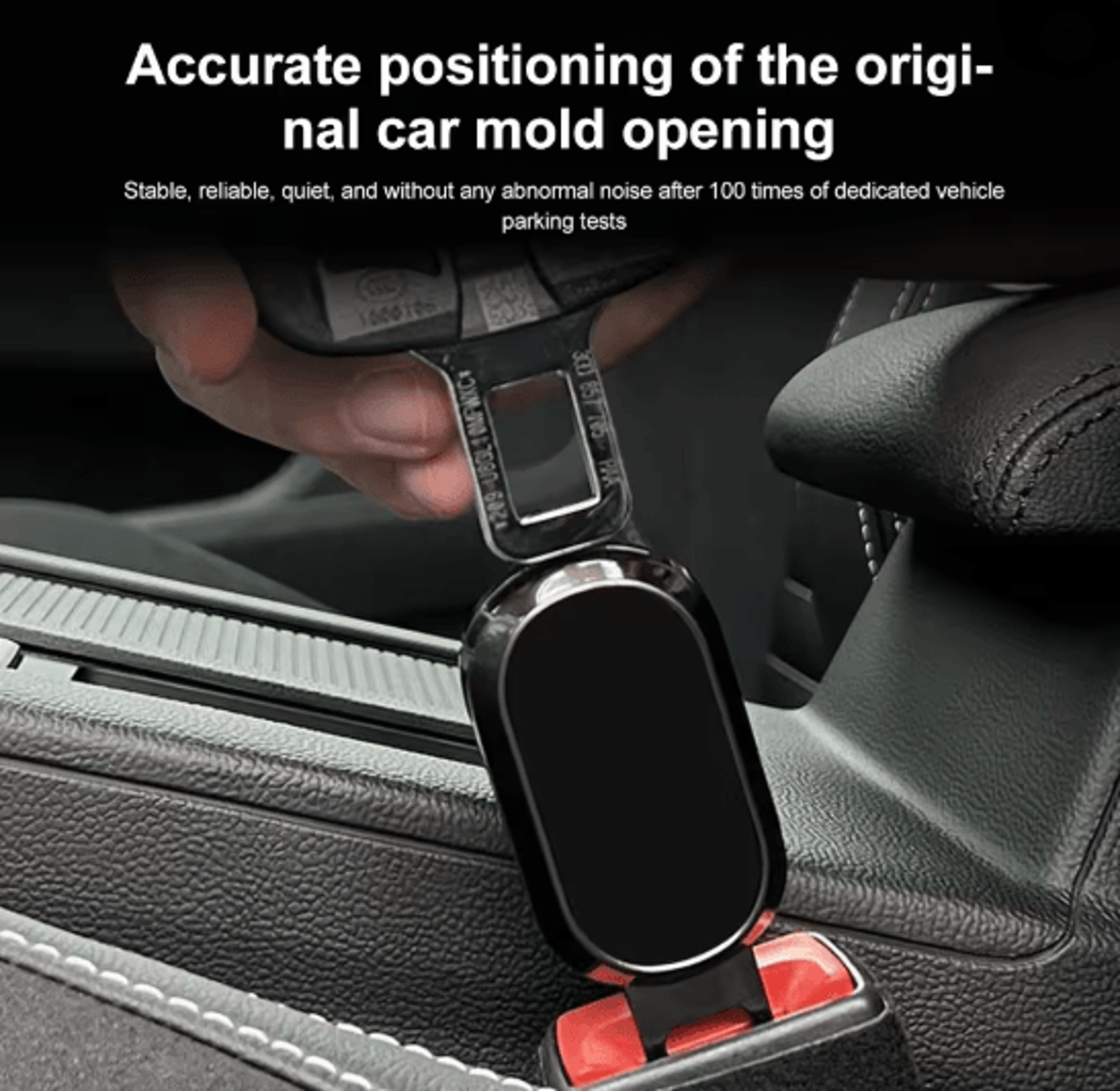 metal car seat belt buckle extender with one button release