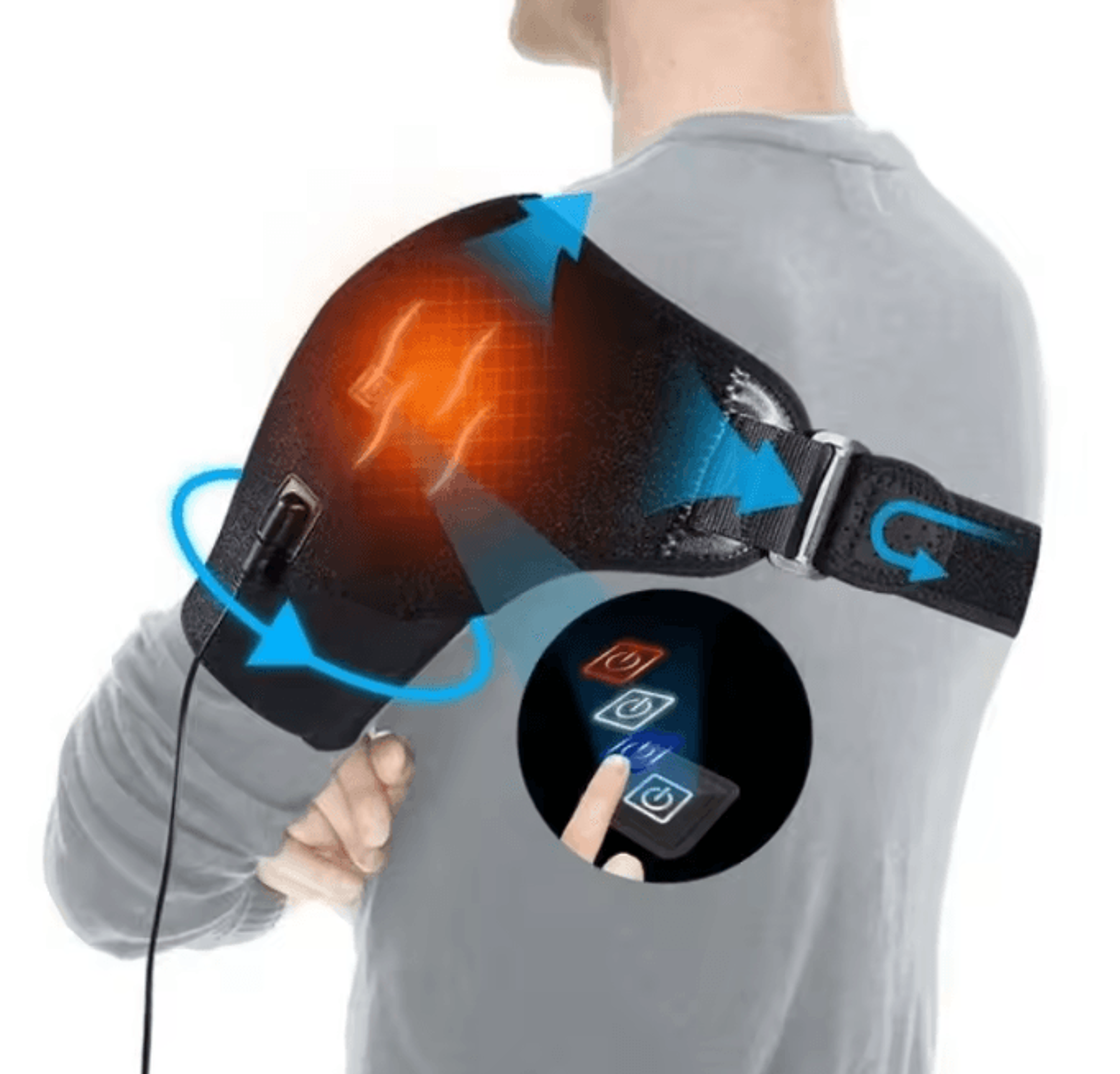 warmrelief heated shoulder support belt adjustable heat therapy wrap