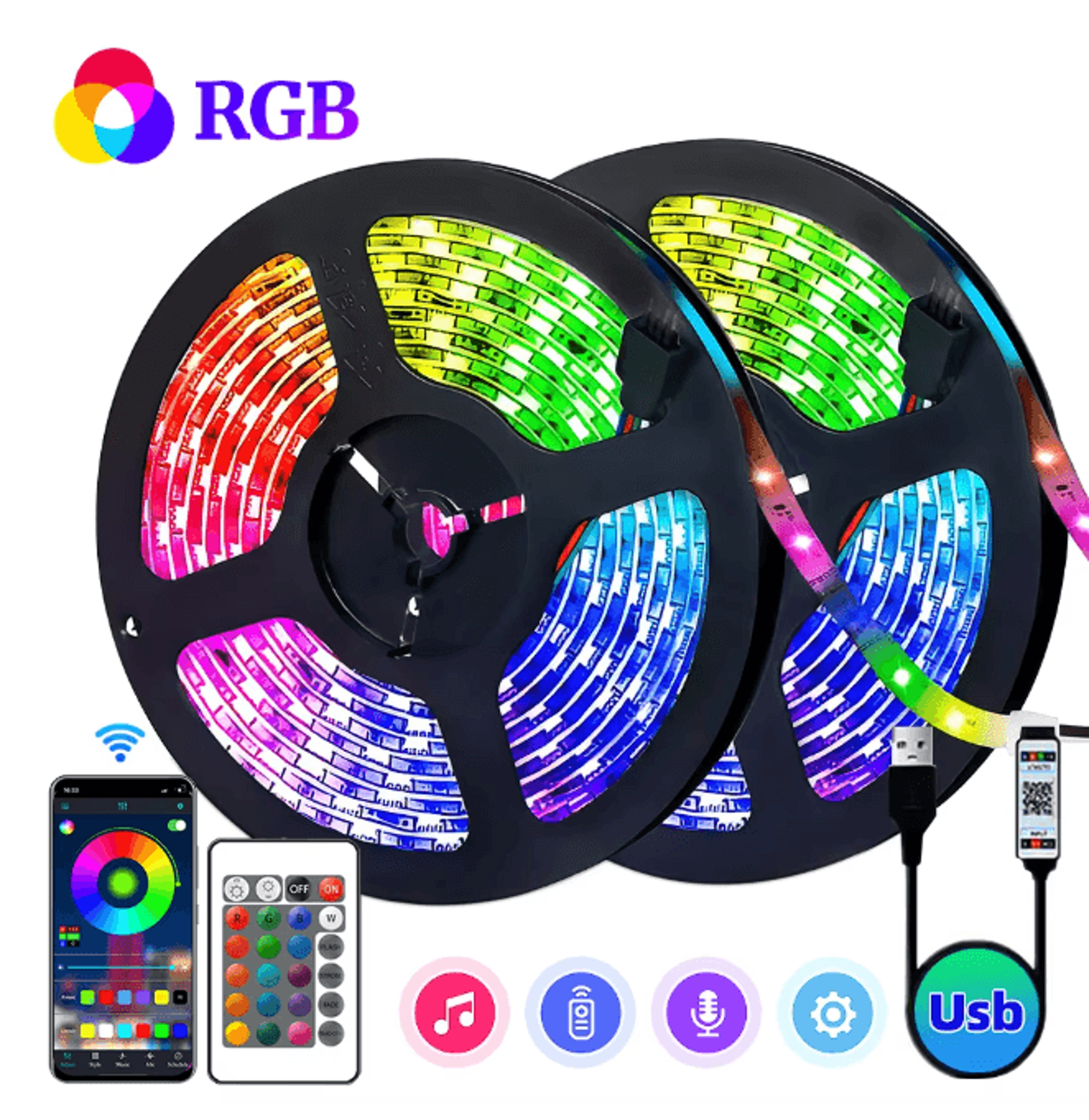 LumiSync RGB LED Strip Lights Music Sync Color Changing Light Strip