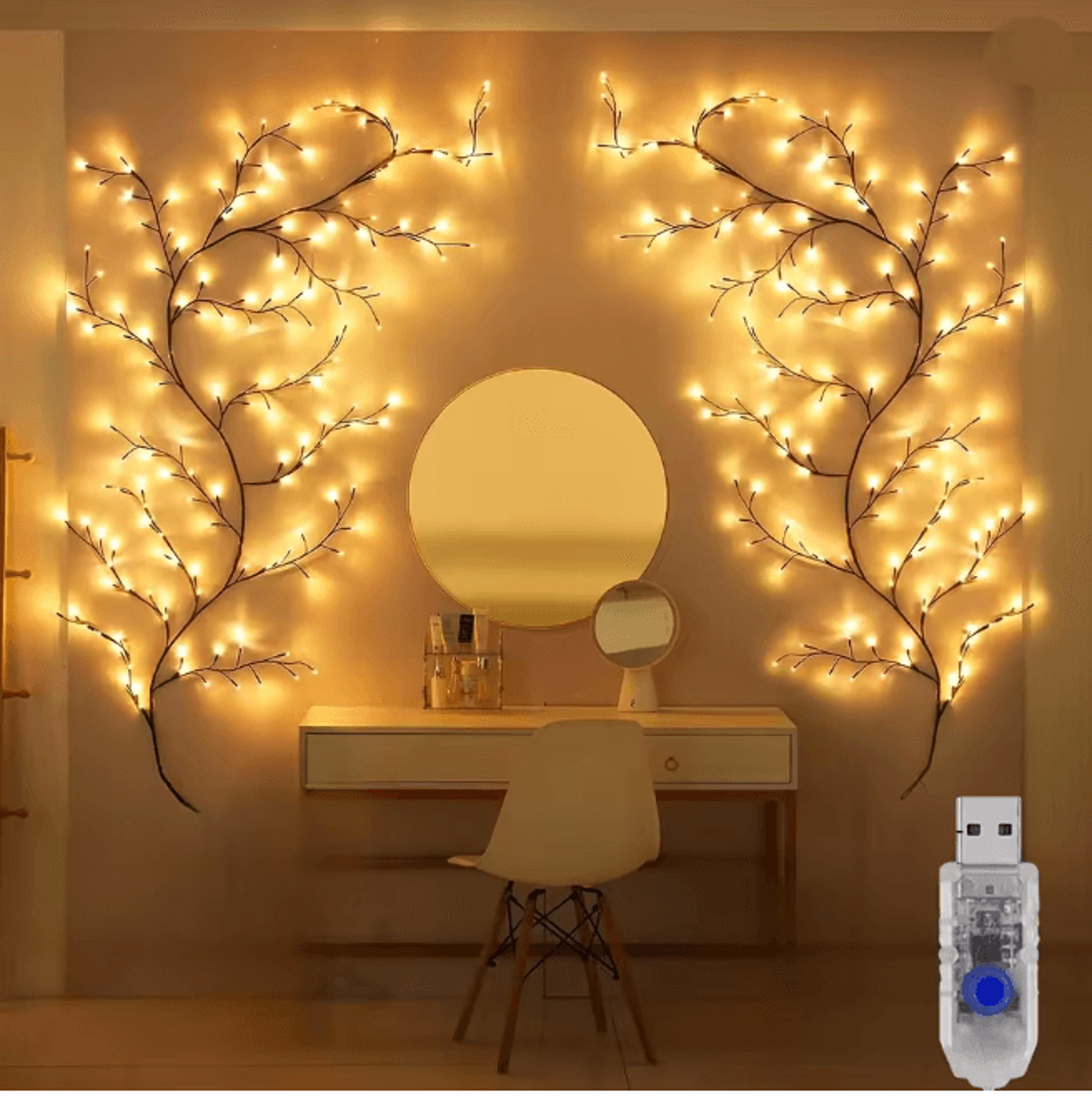 bendable willow vine led lights decorative rattan tree light for indoor and outdoor decor