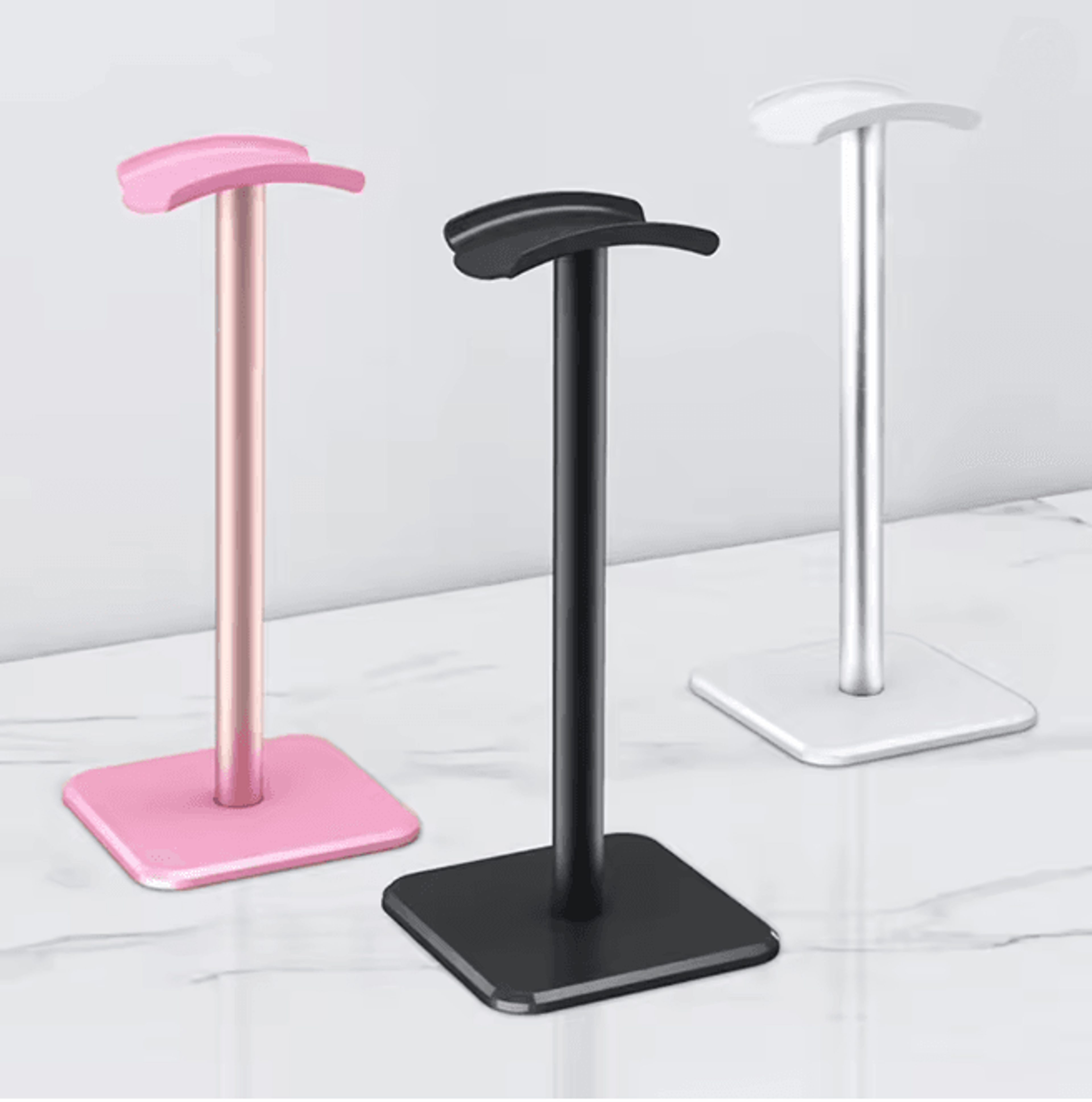 aluminum headphone stand space saving gaming headset holder desktop organizer
