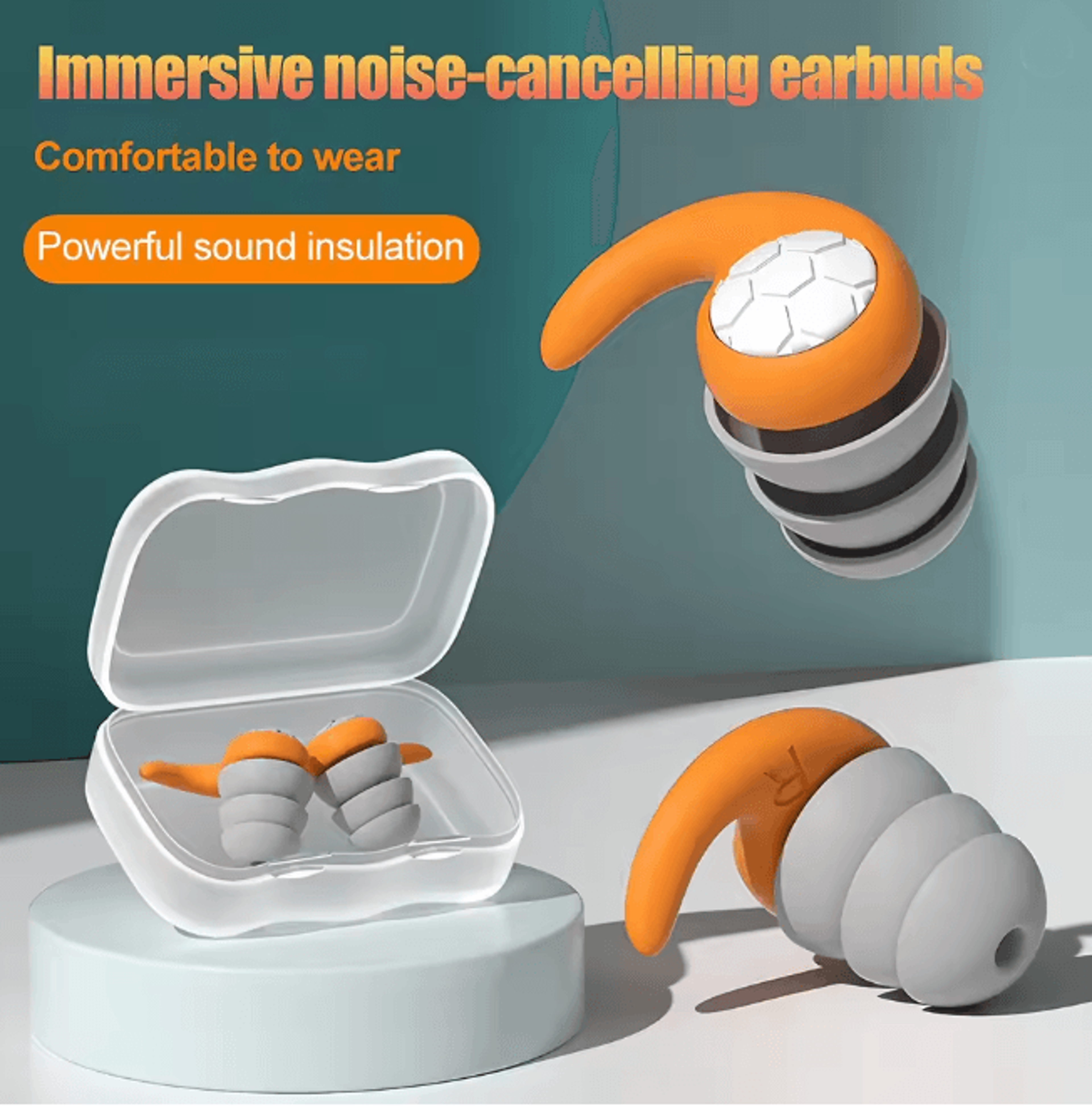 Soft Silicone Earplugs Noise Canceling Waterproof Ear Protection for Sleep and Swimming