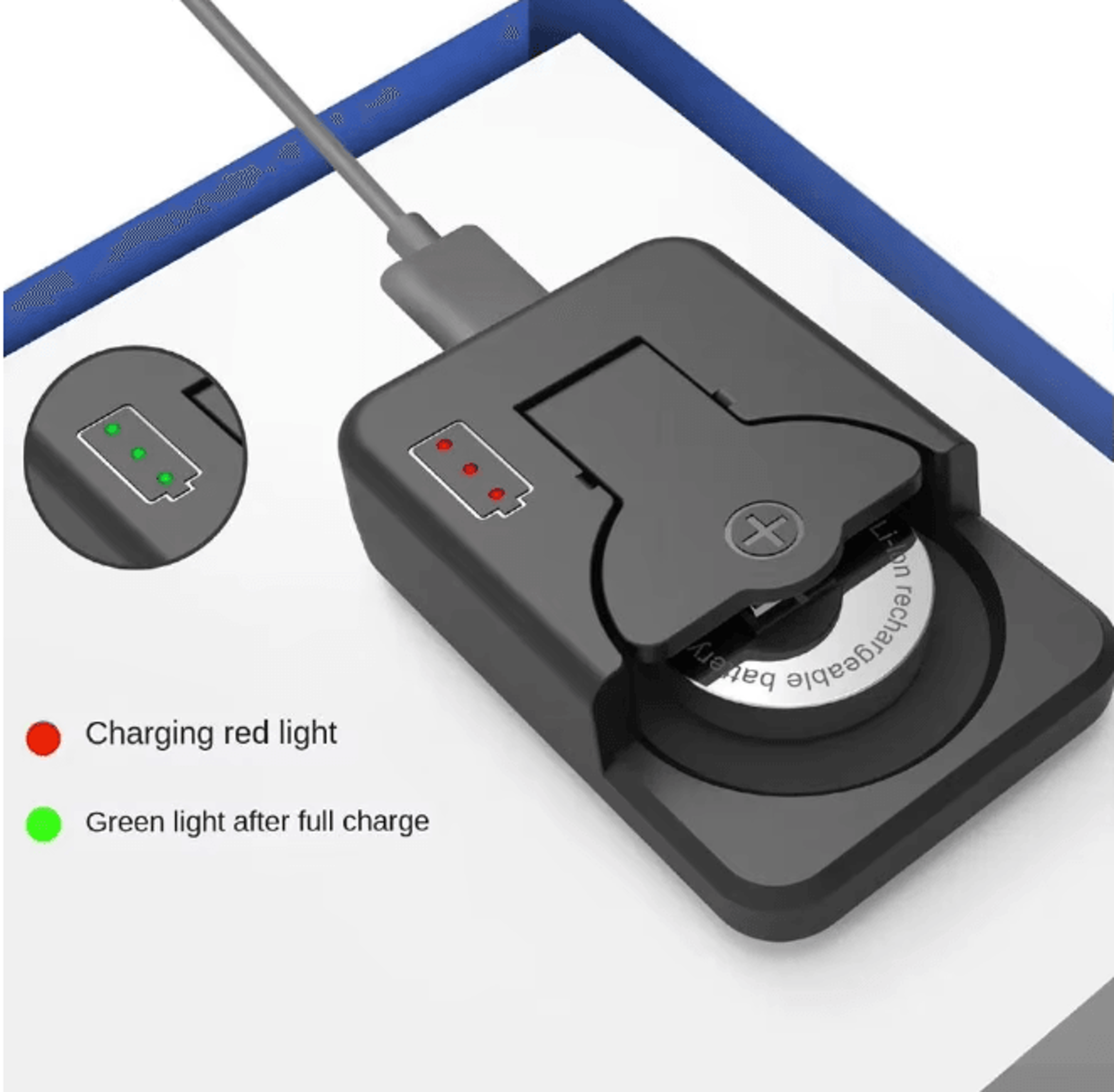 button battery charger universal coin cell charger with led indicator