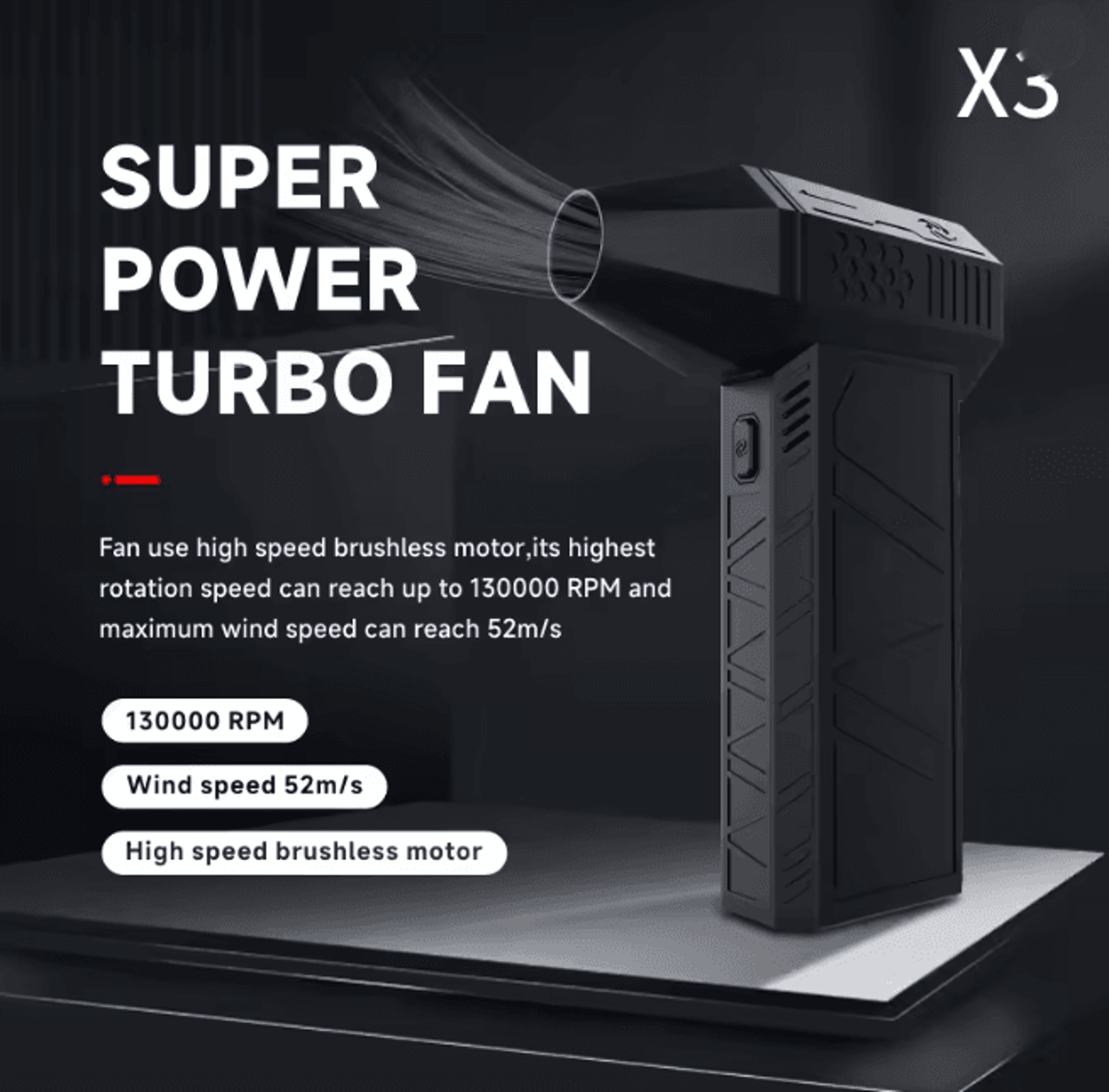 Mini Turbo High Speed Portable Fan Compact Powerful Air Blower