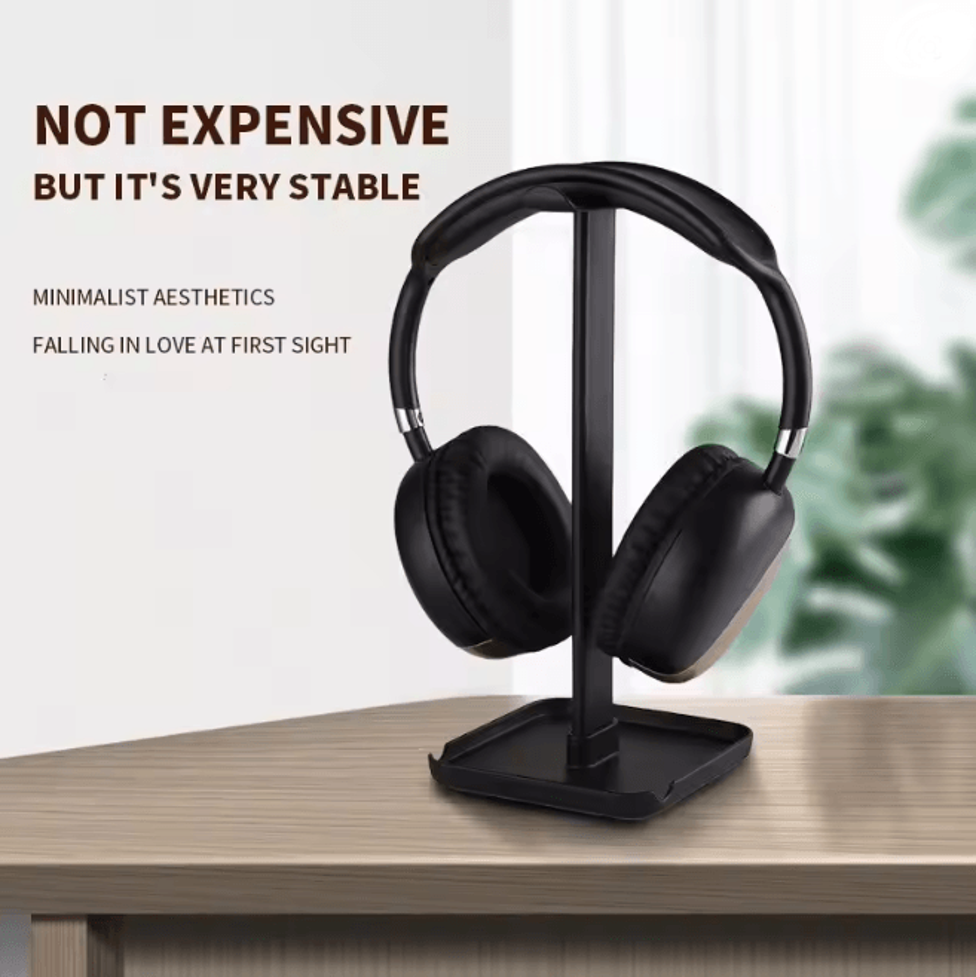 desk headphone stand holder for gaming and office headsets