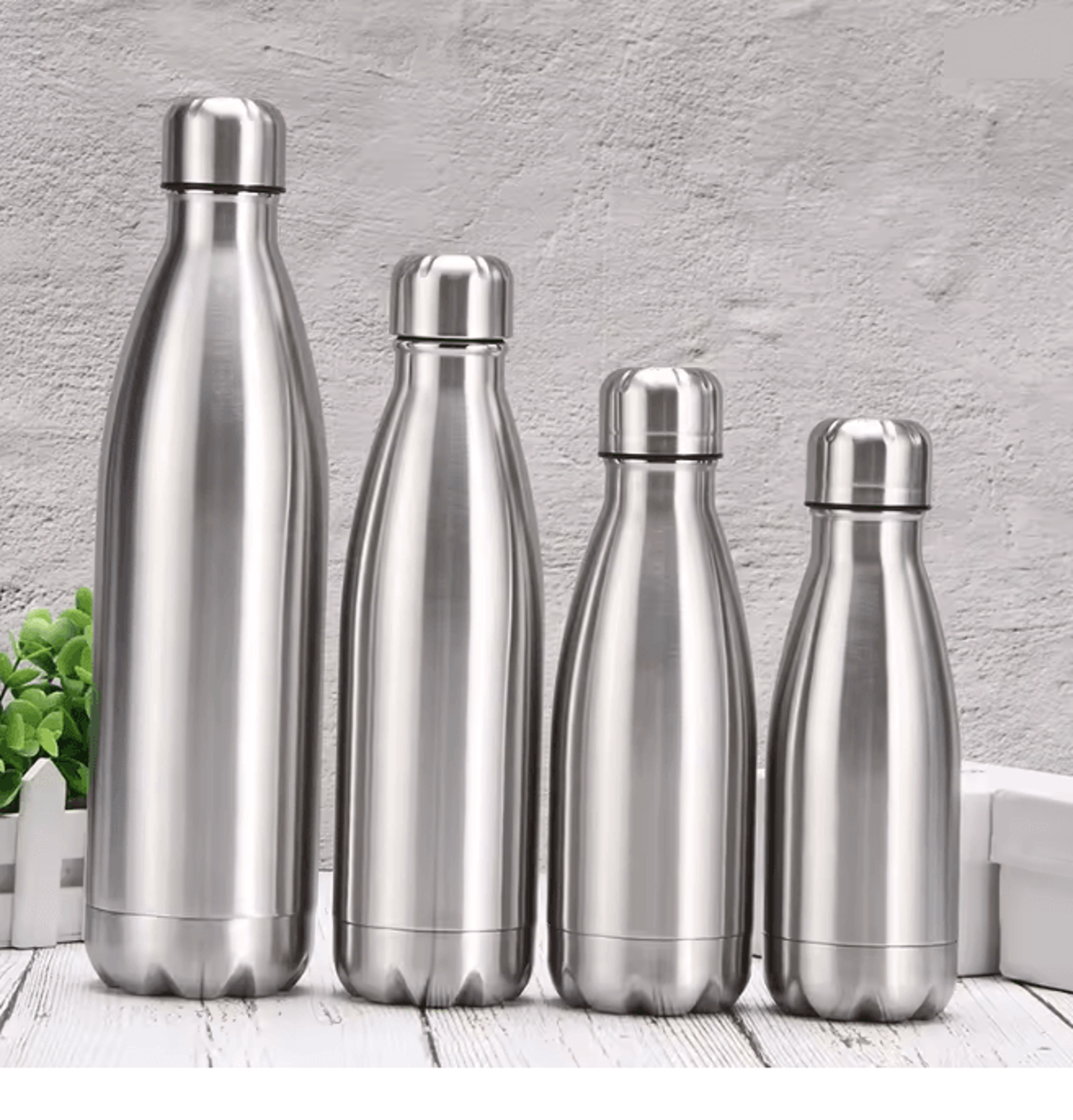 stainless steel water bottle for sports travel and daily use